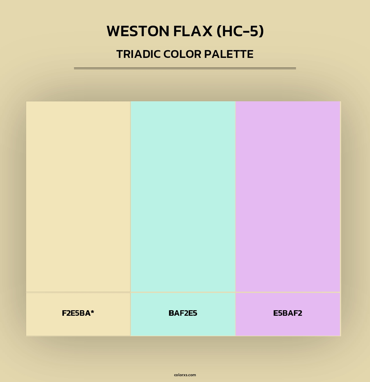 Weston Flax (HC-5) - Triadic Color Palette