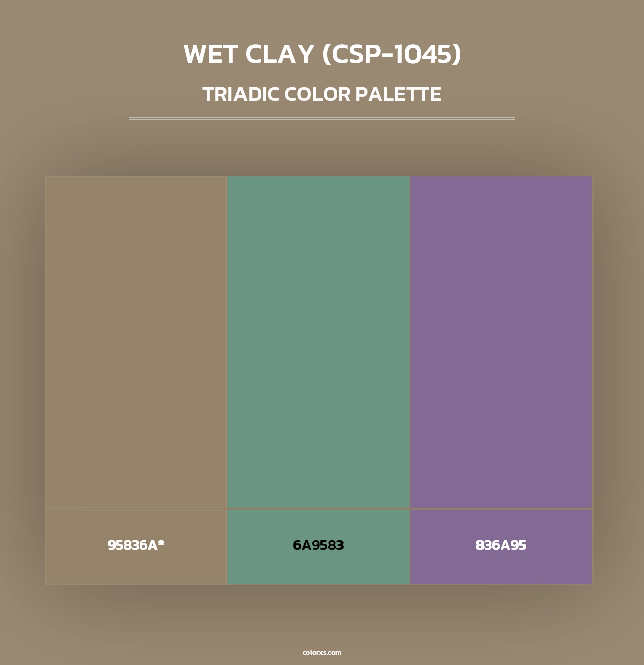 Wet Clay (CSP-1045) - Triadic Color Palette