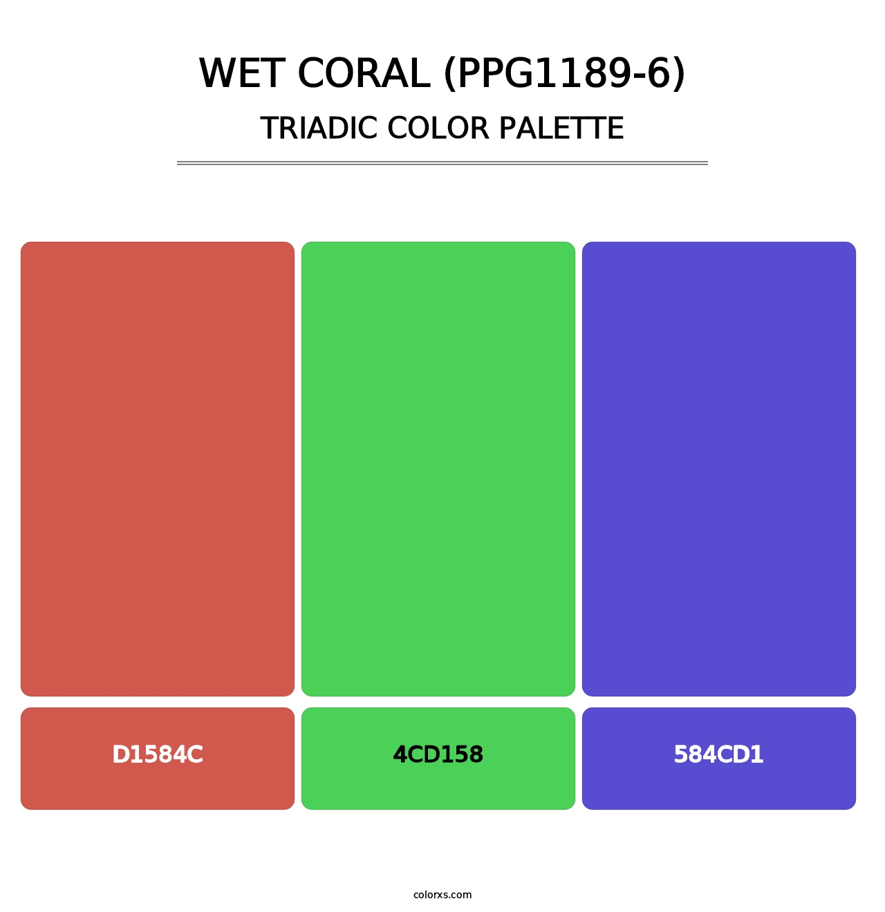 Wet Coral (PPG1189-6) - Triadic Color Palette