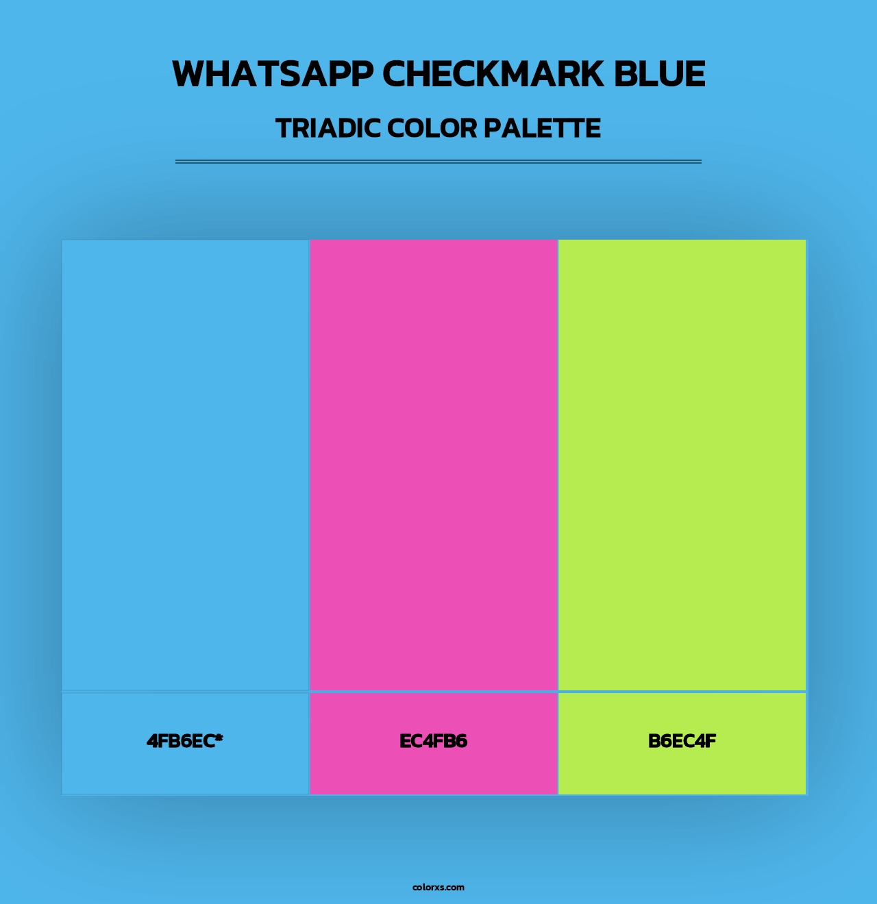 WhatsApp Checkmark Blue - Triadic Color Palette