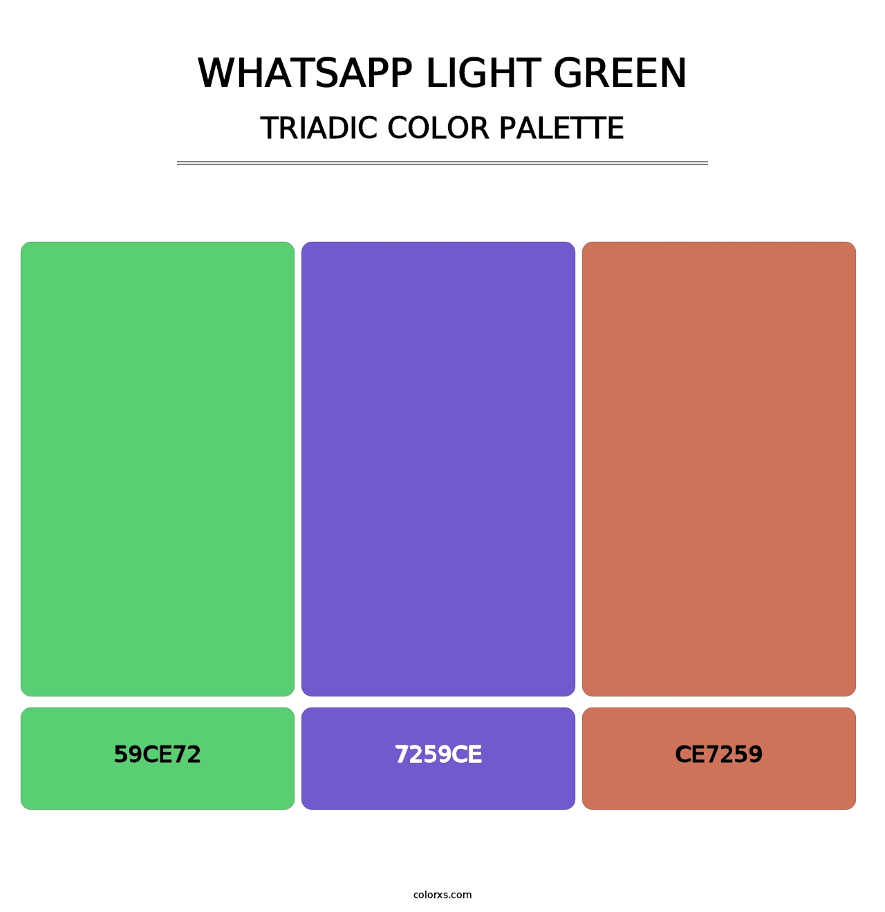 WhatsApp Light Green - Triadic Color Palette