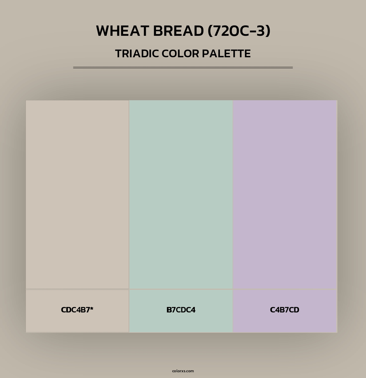 Wheat Bread (720C-3) - Triadic Color Palette
