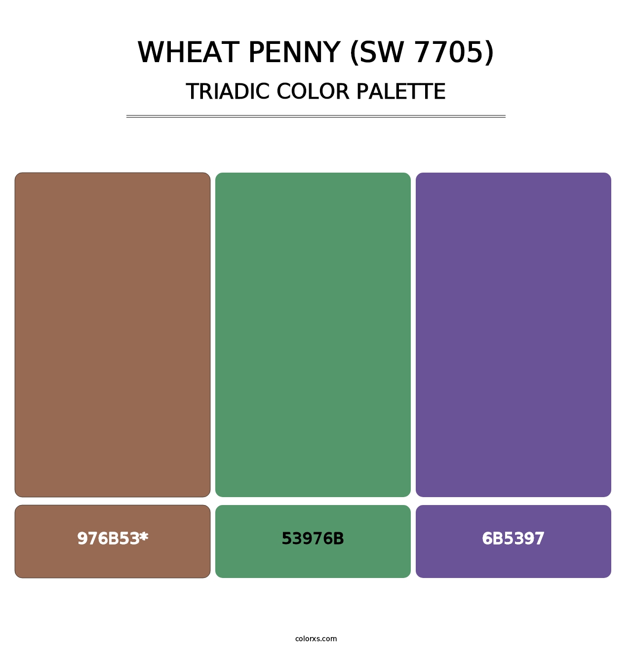 Wheat Penny (SW 7705) - Triadic Color Palette