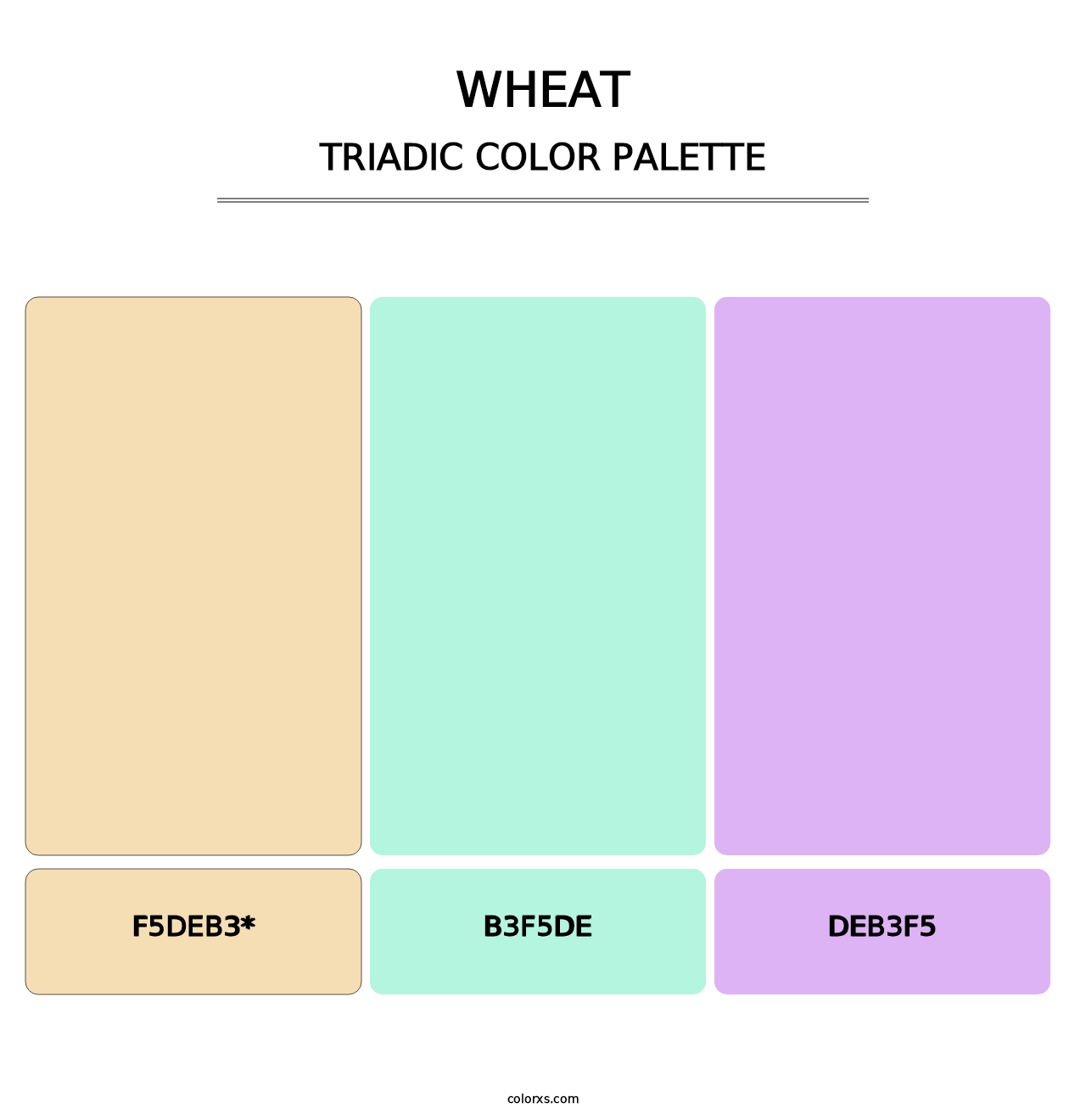 Wheat - Triadic Color Palette