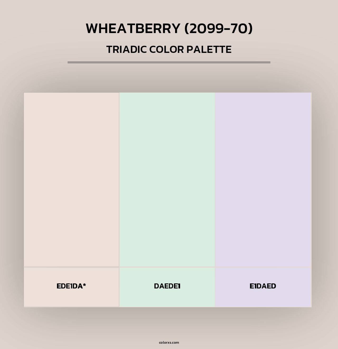 Wheatberry (2099-70) - Triadic Color Palette