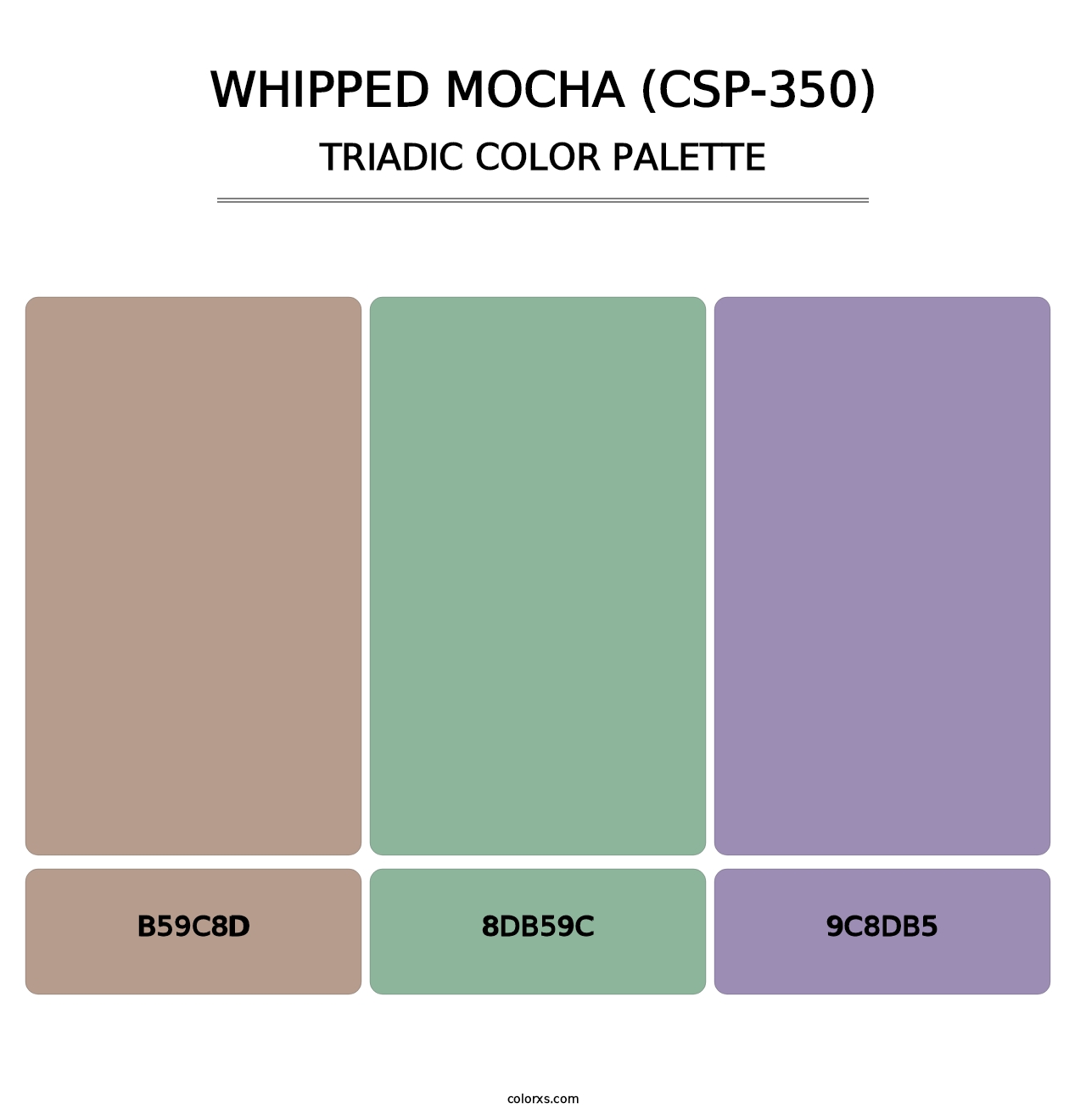 Whipped Mocha (CSP-350) - Triadic Color Palette