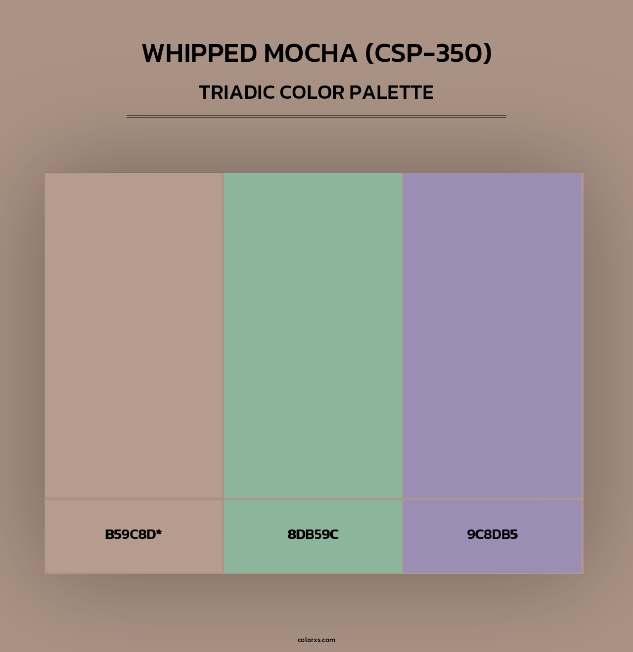 Whipped Mocha (CSP-350) - Triadic Color Palette
