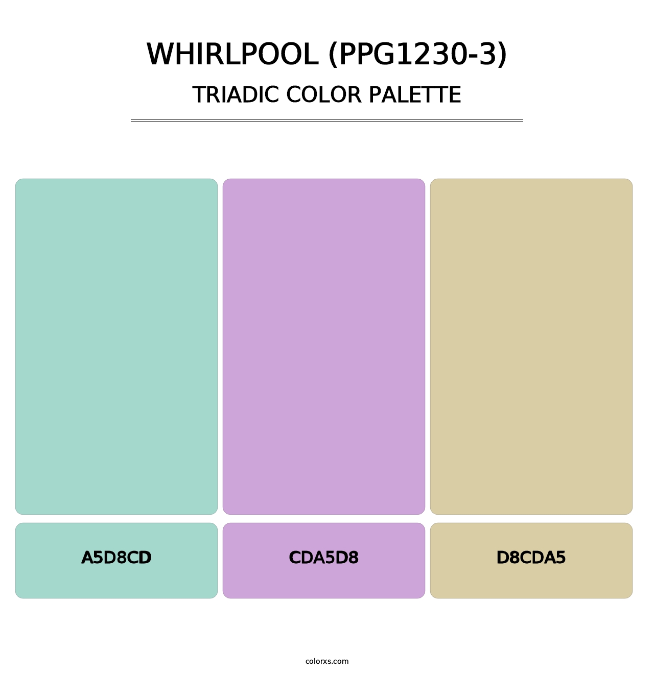 Whirlpool (PPG1230-3) - Triadic Color Palette