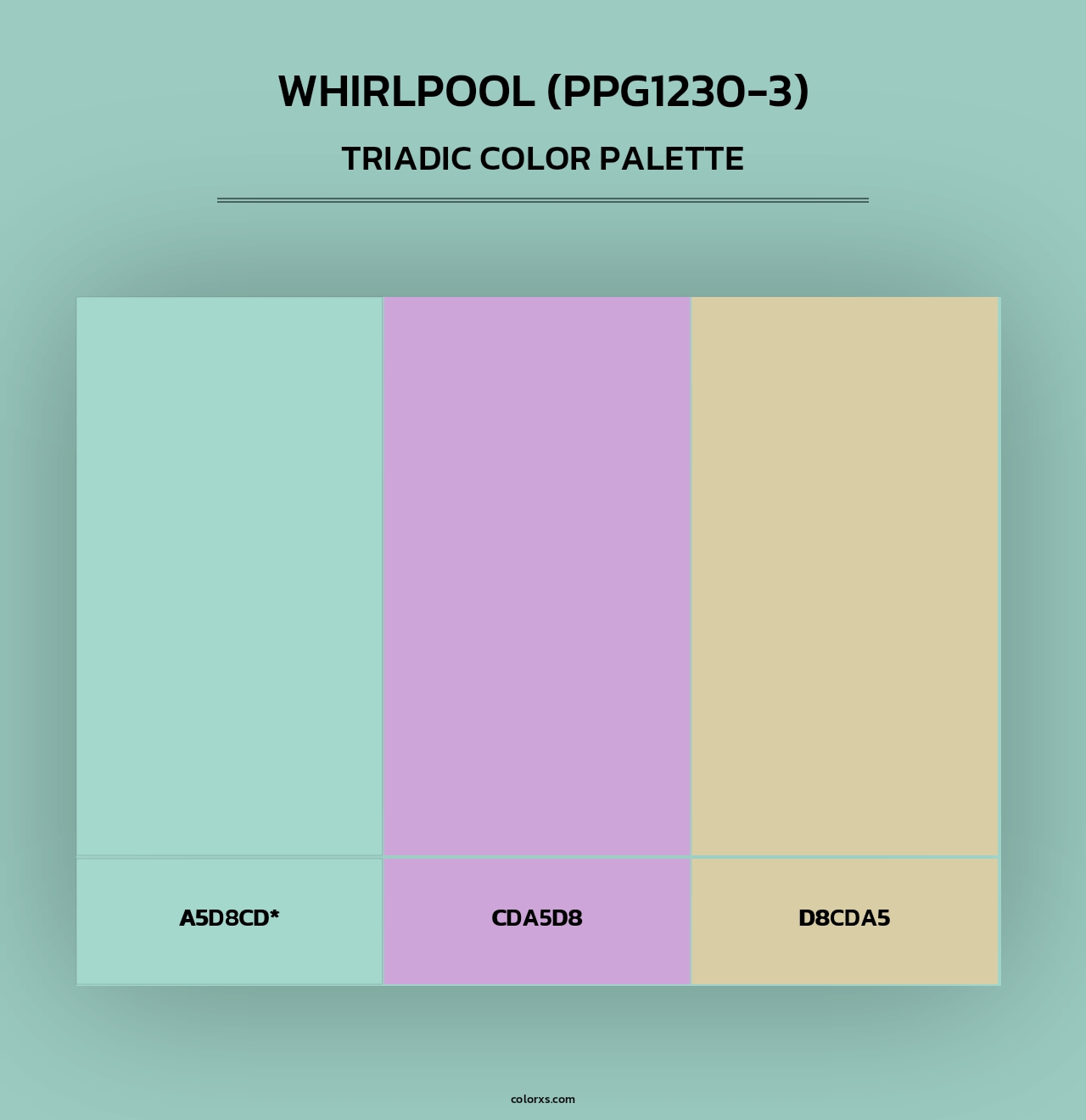 Whirlpool (PPG1230-3) - Triadic Color Palette