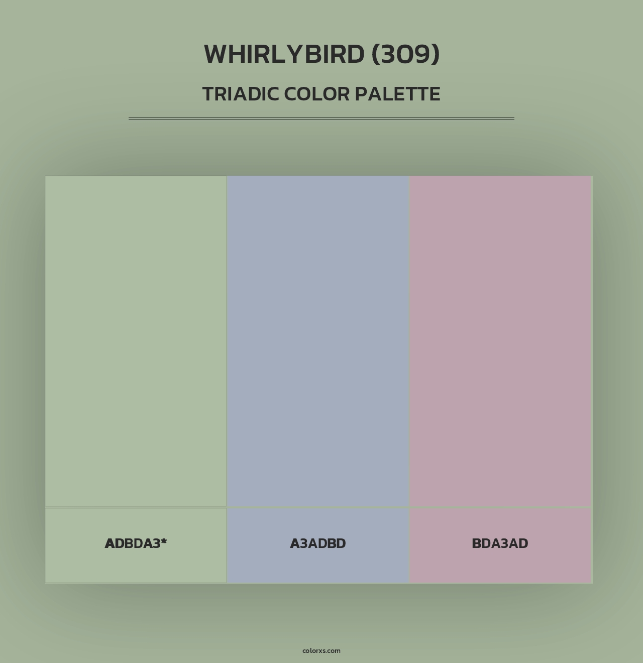 Whirlybird (309) - Triadic Color Palette