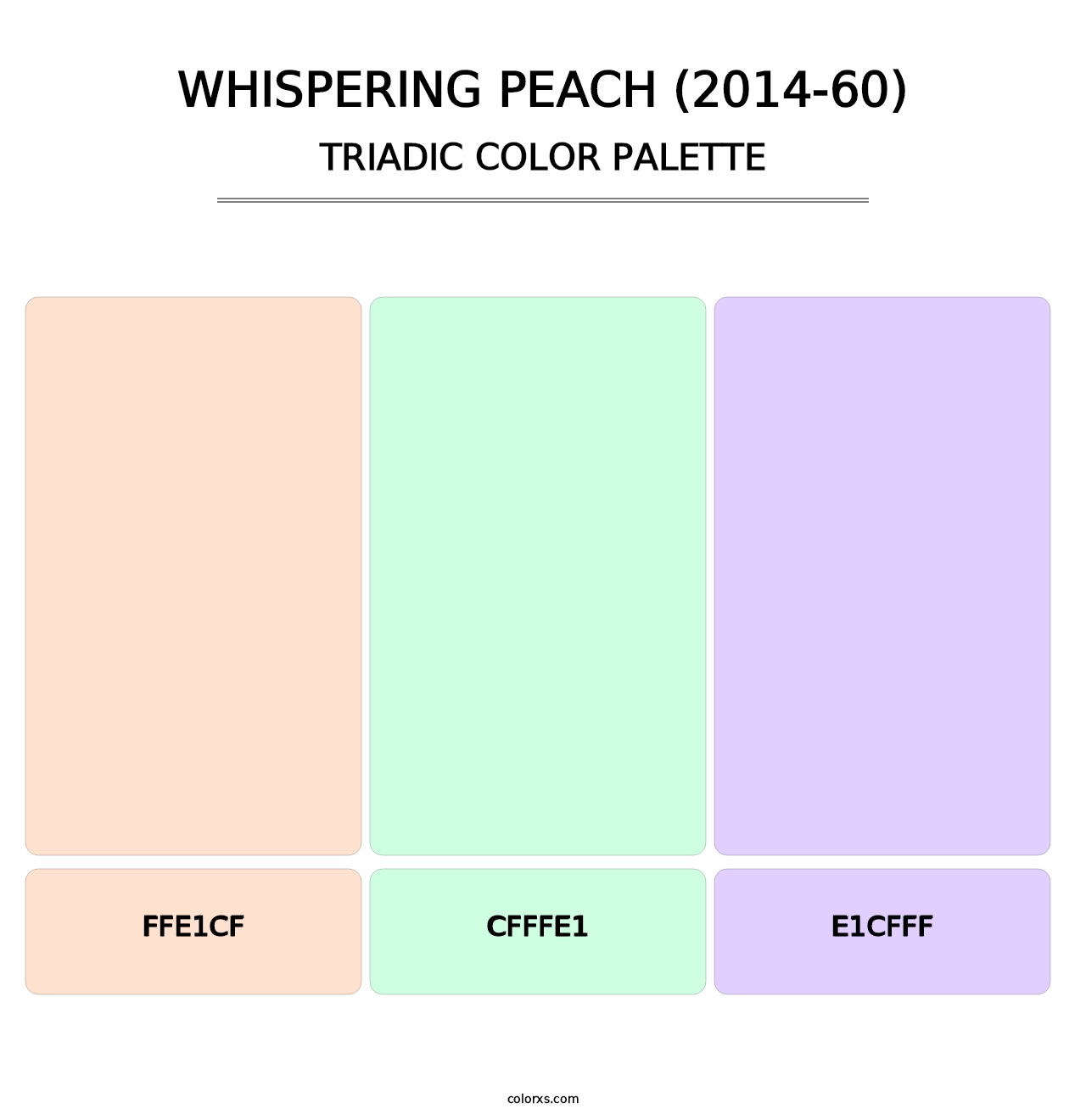 Whispering Peach (2014-60) - Triadic Color Palette