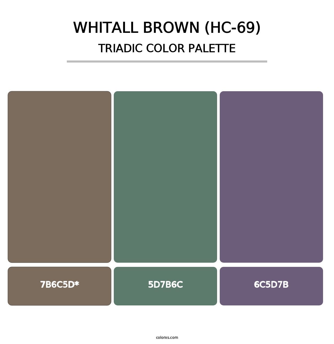 Whitall Brown (HC-69) - Triadic Color Palette