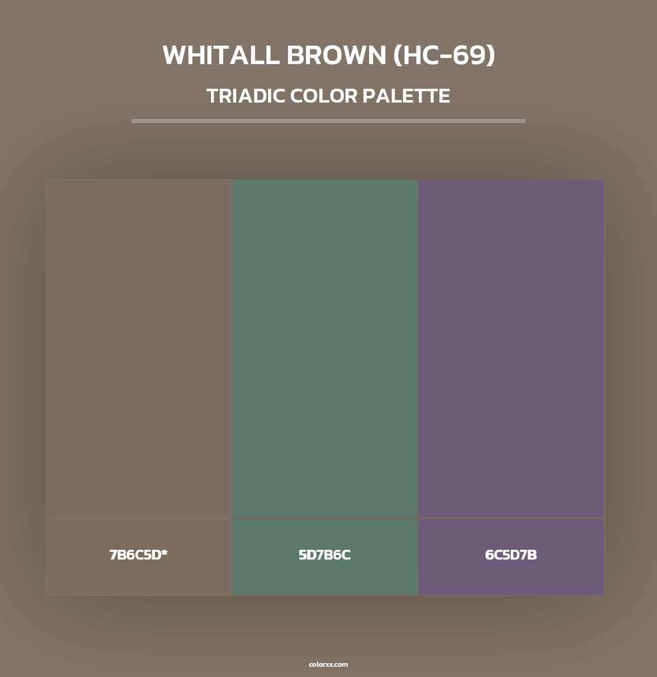 Whitall Brown (HC-69) - Triadic Color Palette
