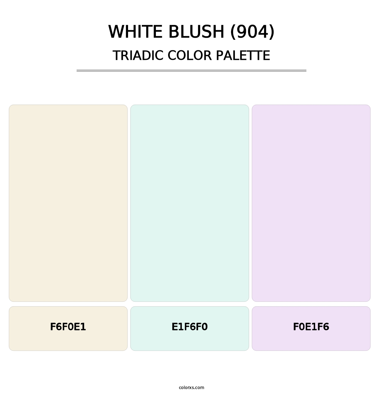 White Blush (904) - Triadic Color Palette