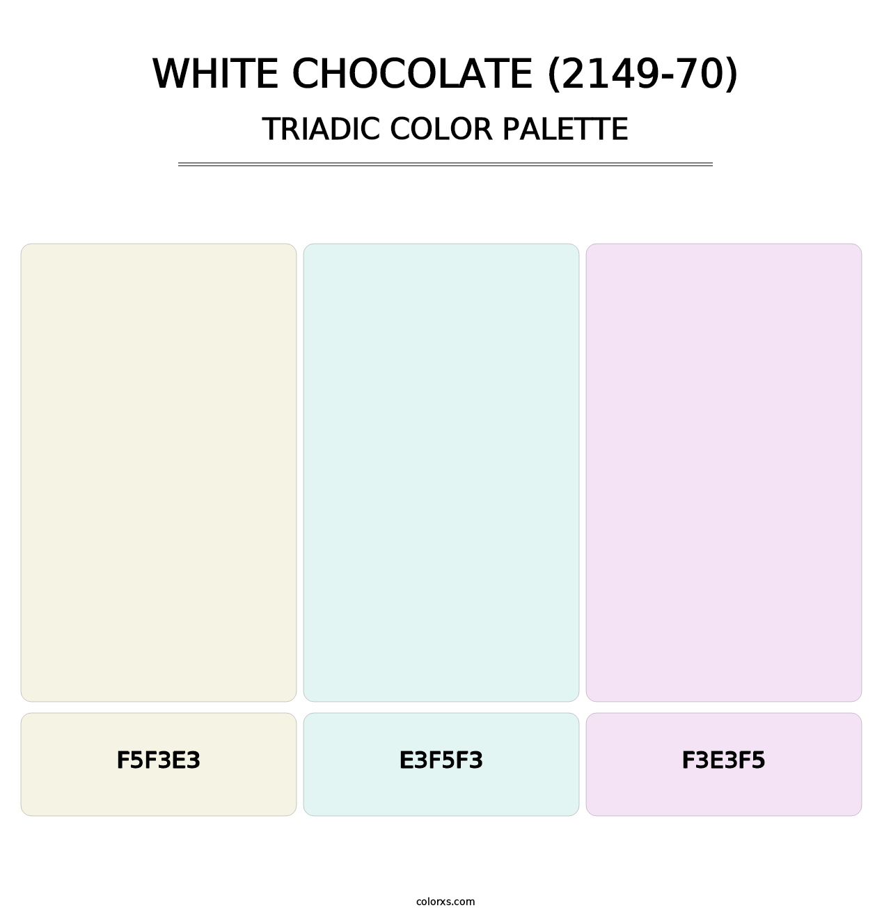 White Chocolate (2149-70) - Triadic Color Palette