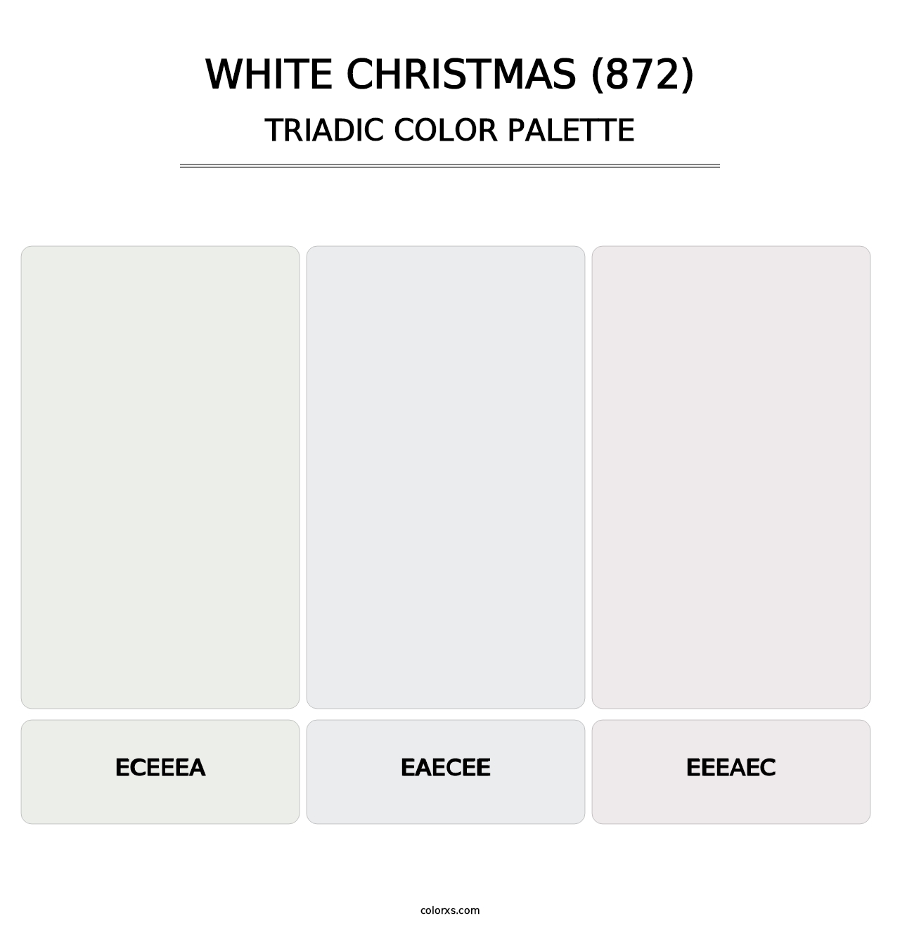 White Christmas (872) - Triadic Color Palette