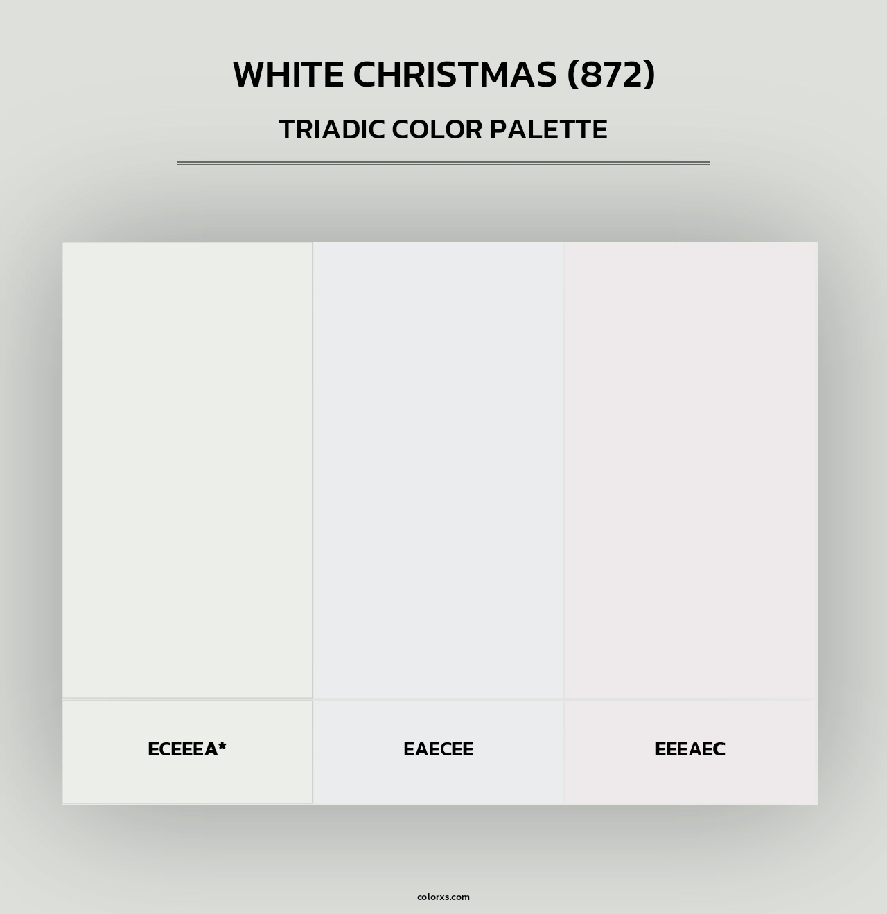 White Christmas (872) - Triadic Color Palette