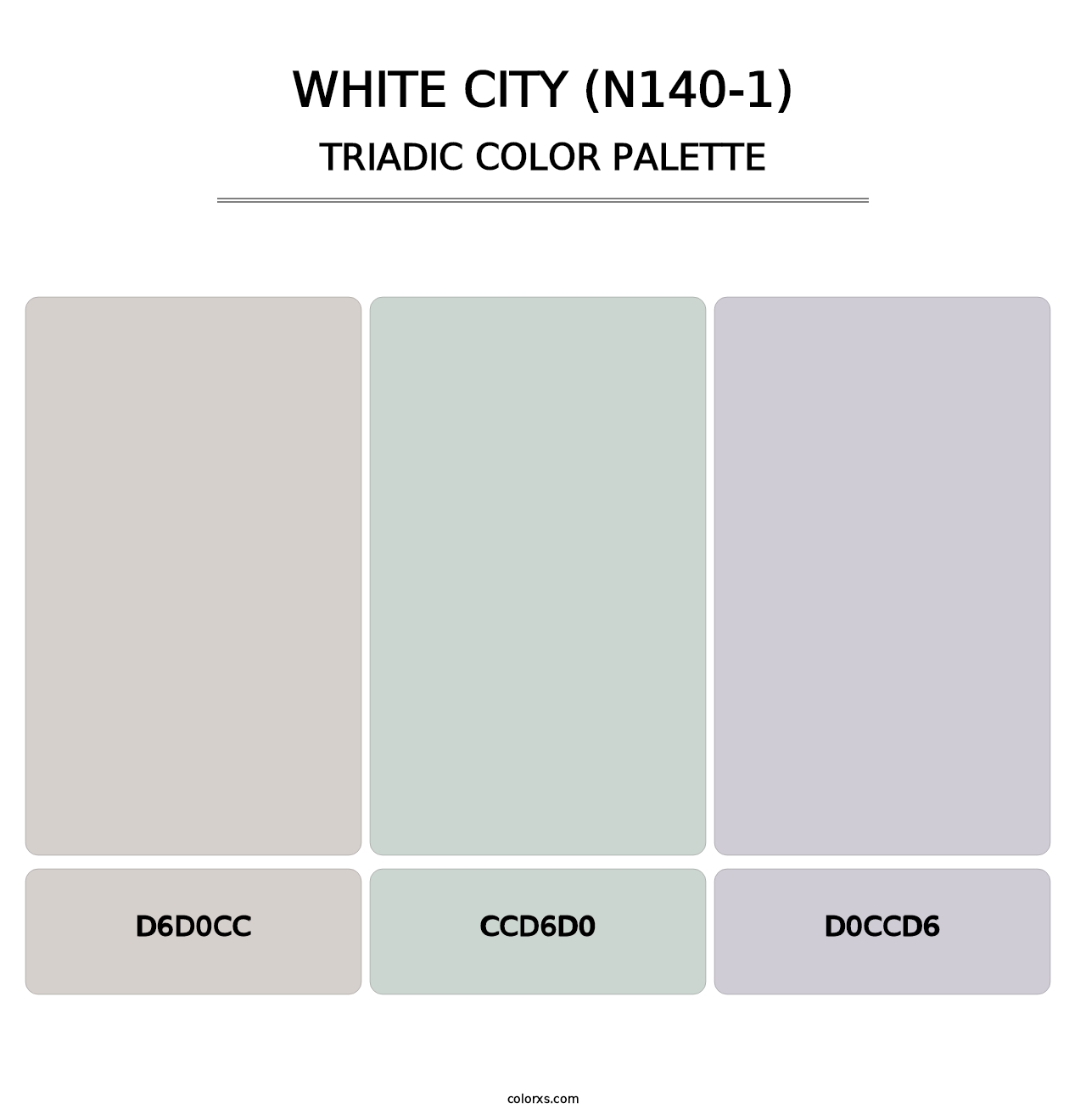 White City (N140-1) - Triadic Color Palette