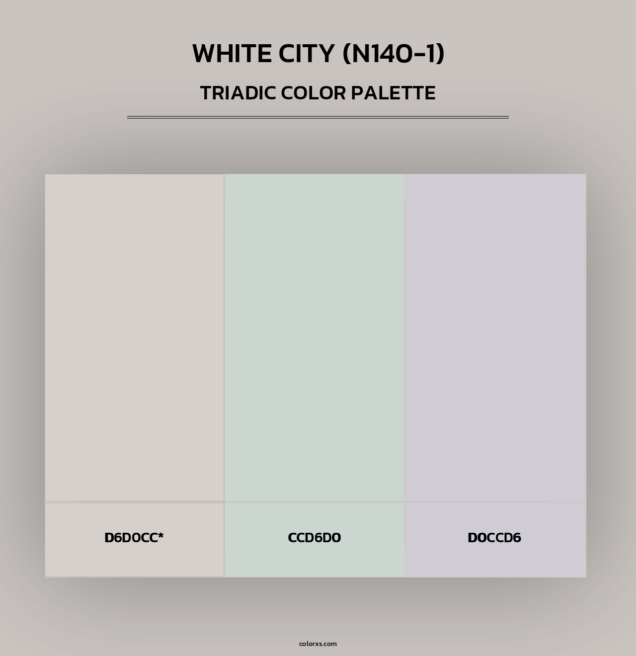 White City (N140-1) - Triadic Color Palette