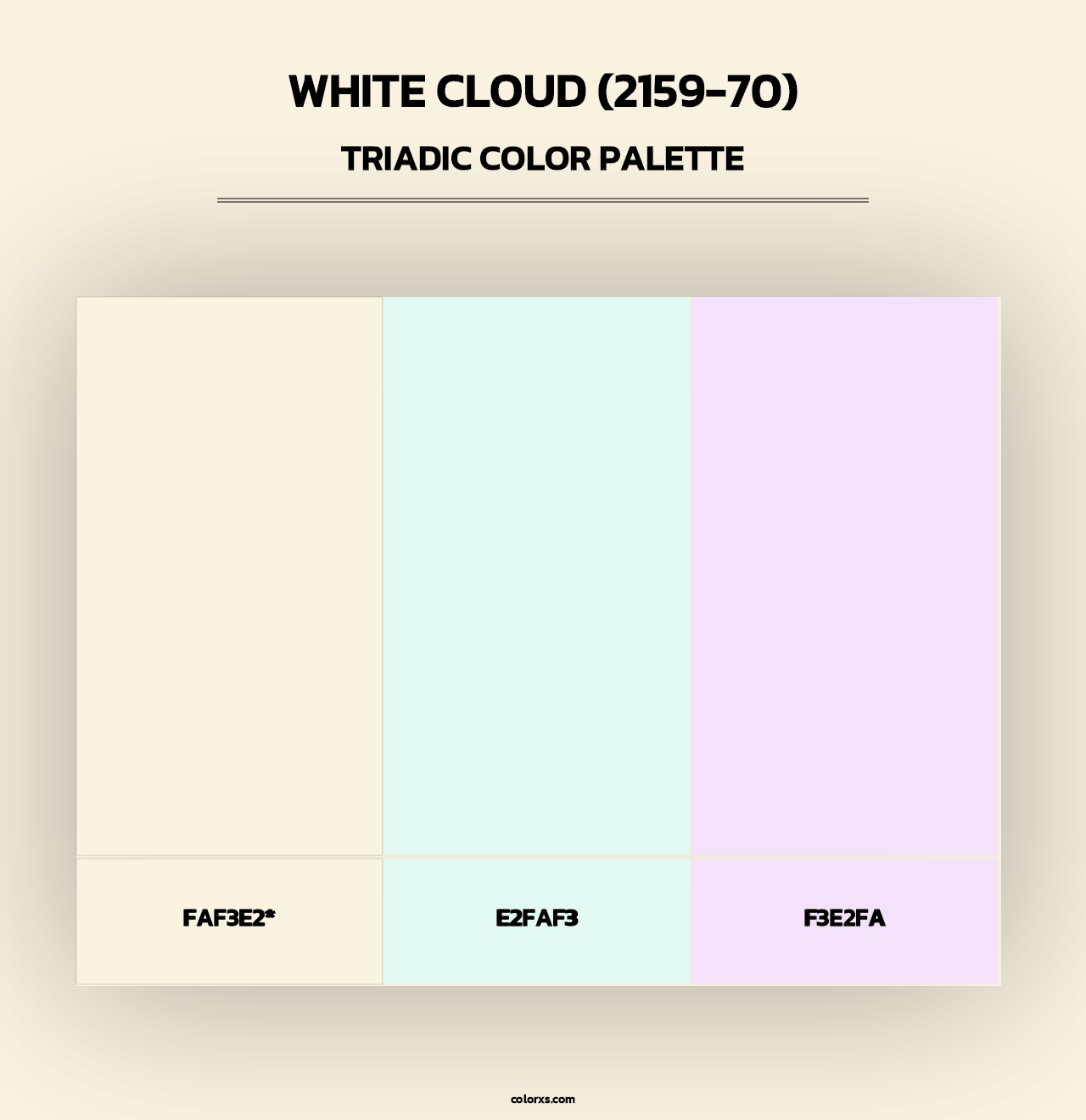 White Cloud (2159-70) - Triadic Color Palette