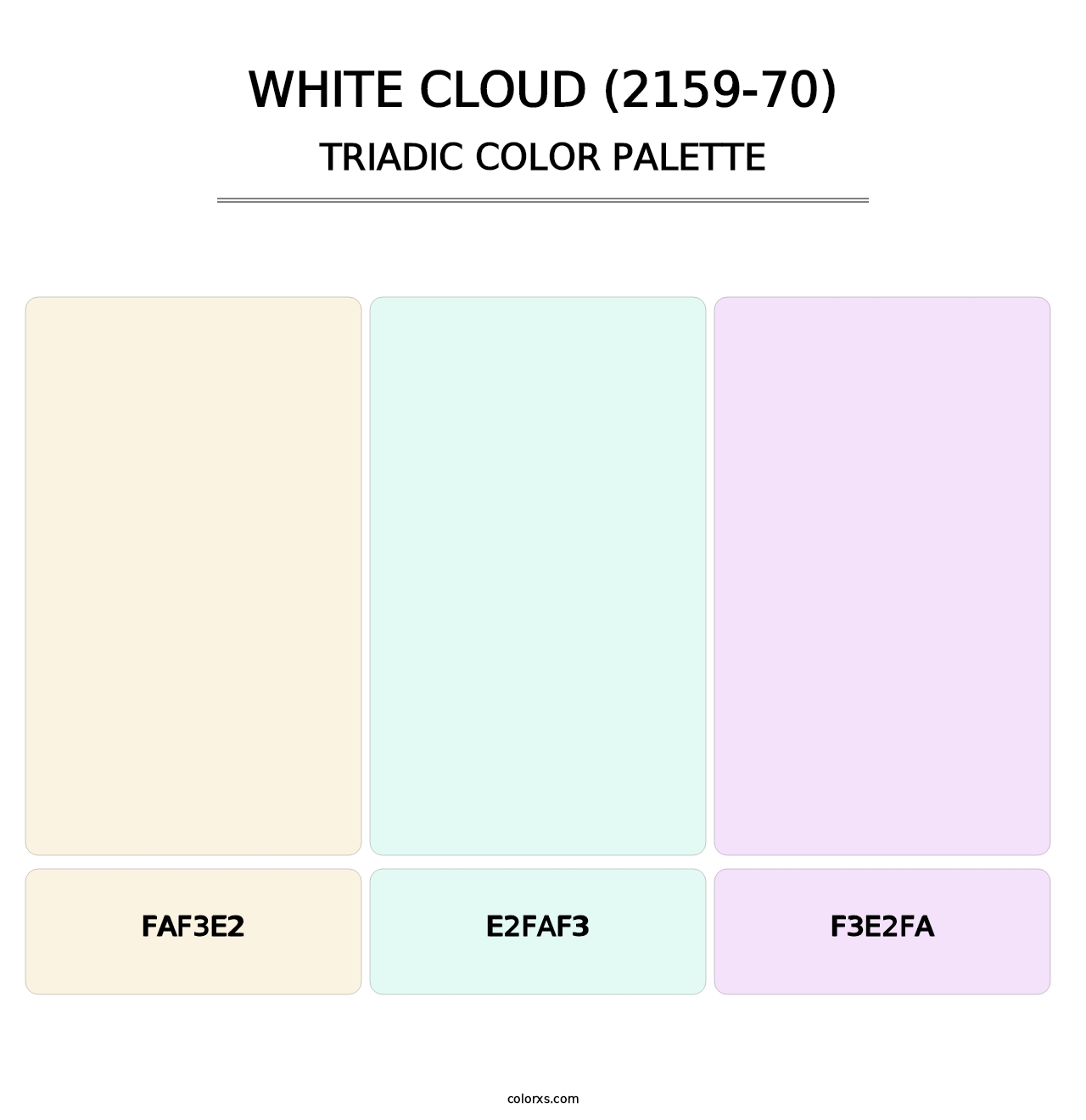 White Cloud (2159-70) - Triadic Color Palette