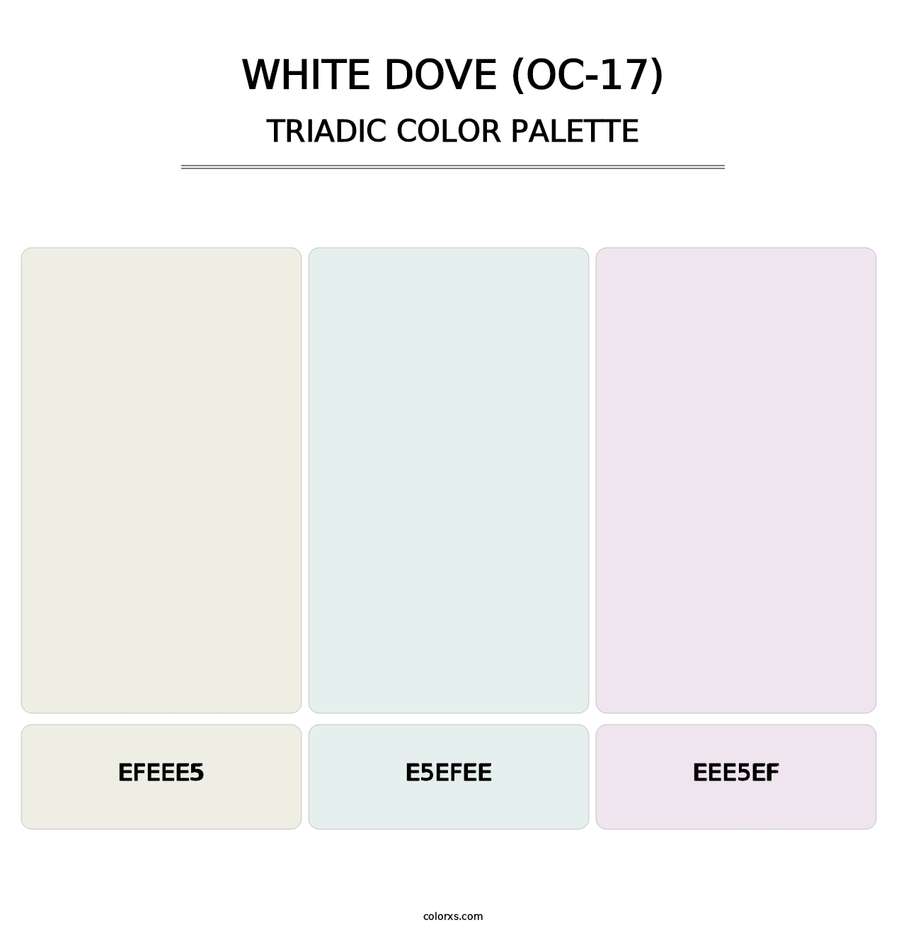 White Dove (OC-17) - Triadic Color Palette
