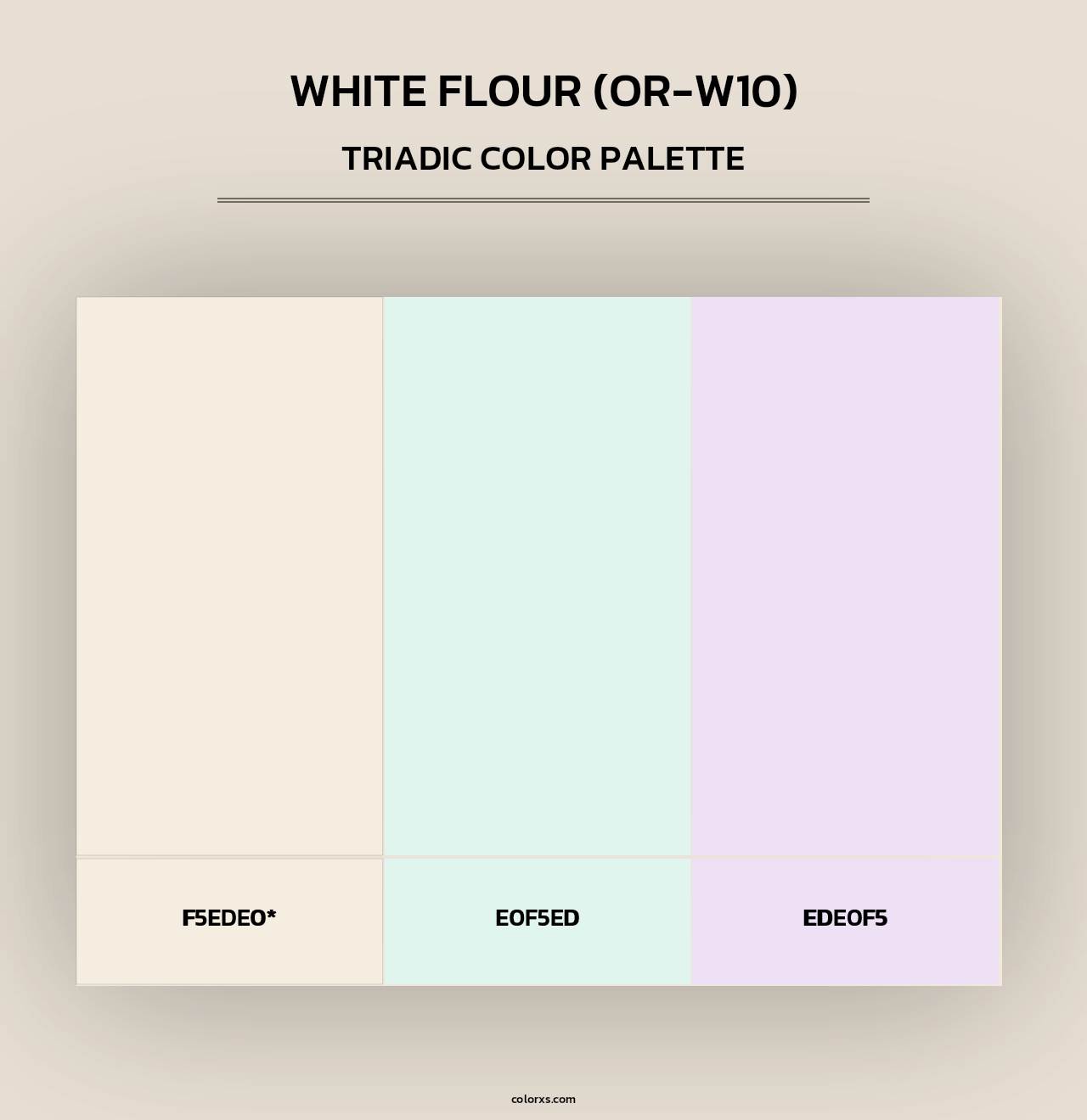 White Flour (OR-W10) - Triadic Color Palette