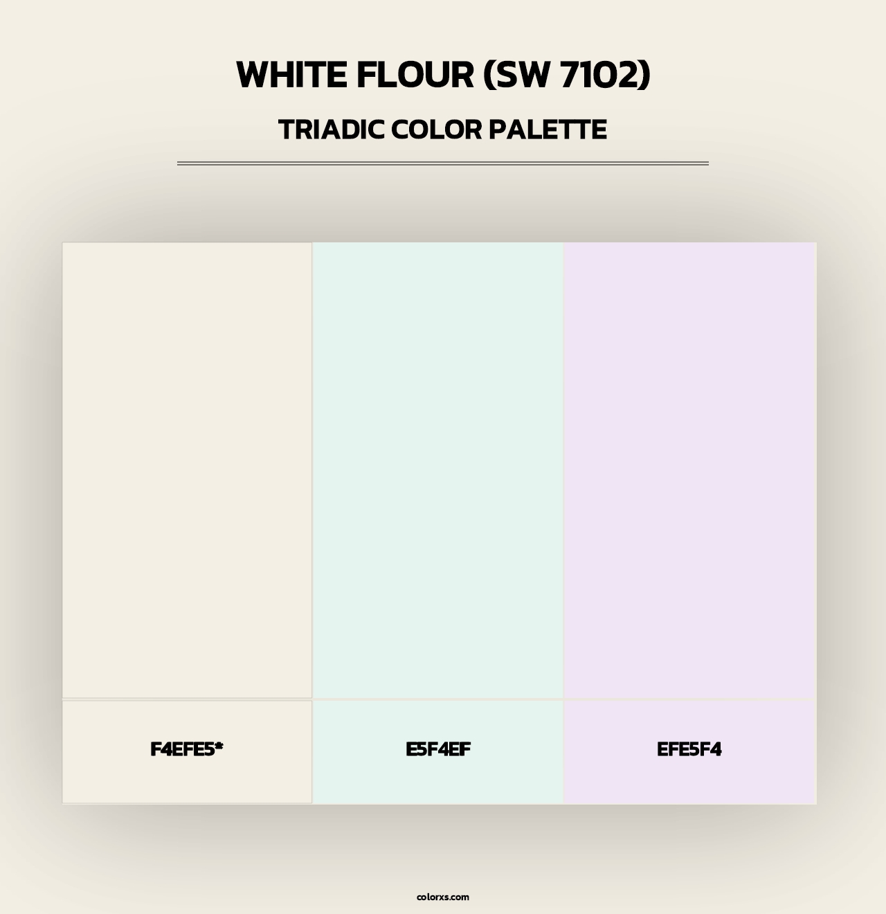 White Flour (SW 7102) - Triadic Color Palette