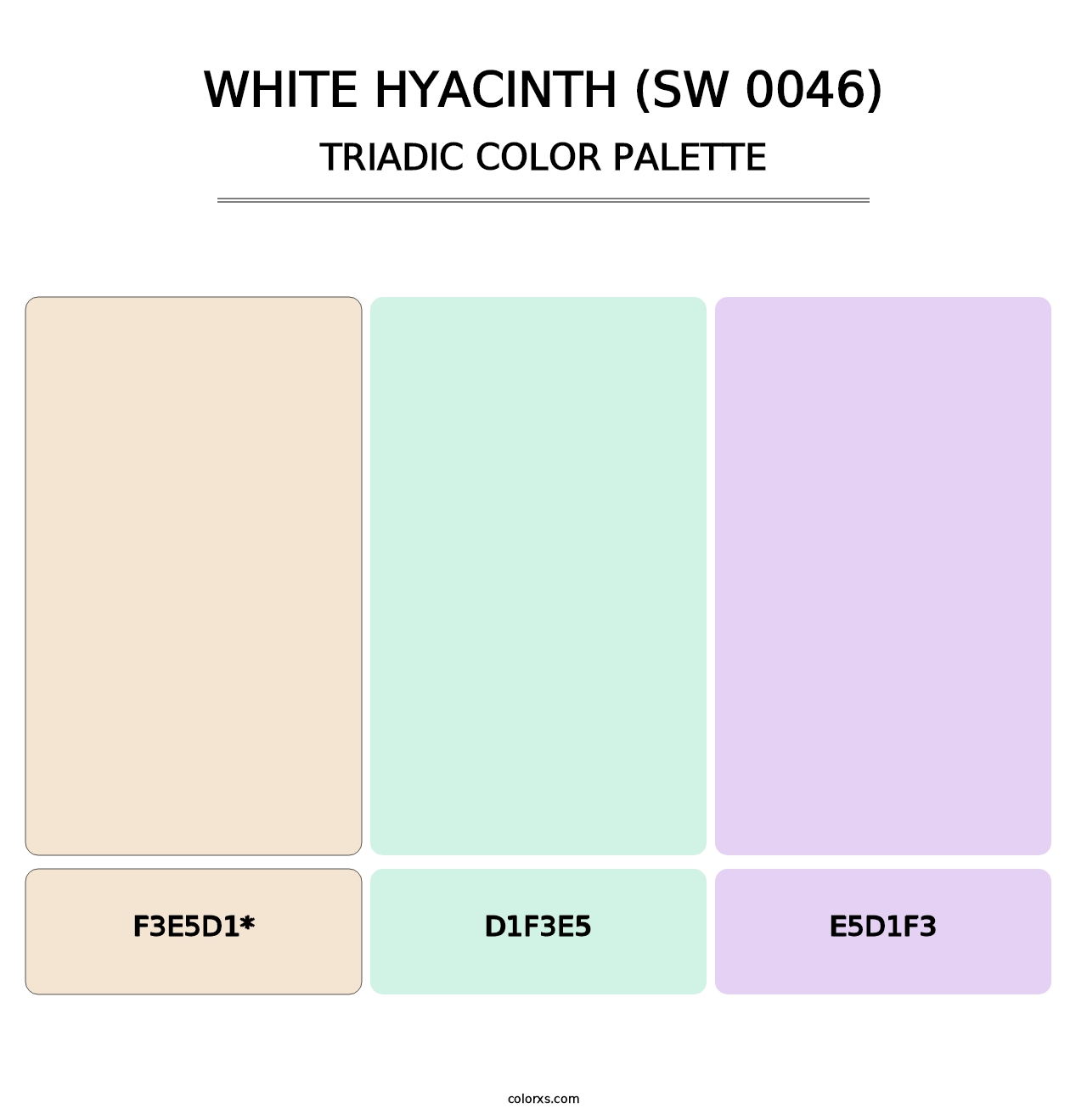 White Hyacinth (SW 0046) - Triadic Color Palette