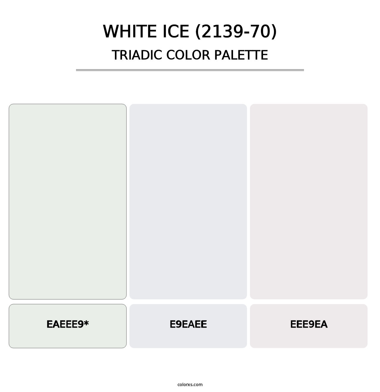 White Ice (2139-70) - Triadic Color Palette