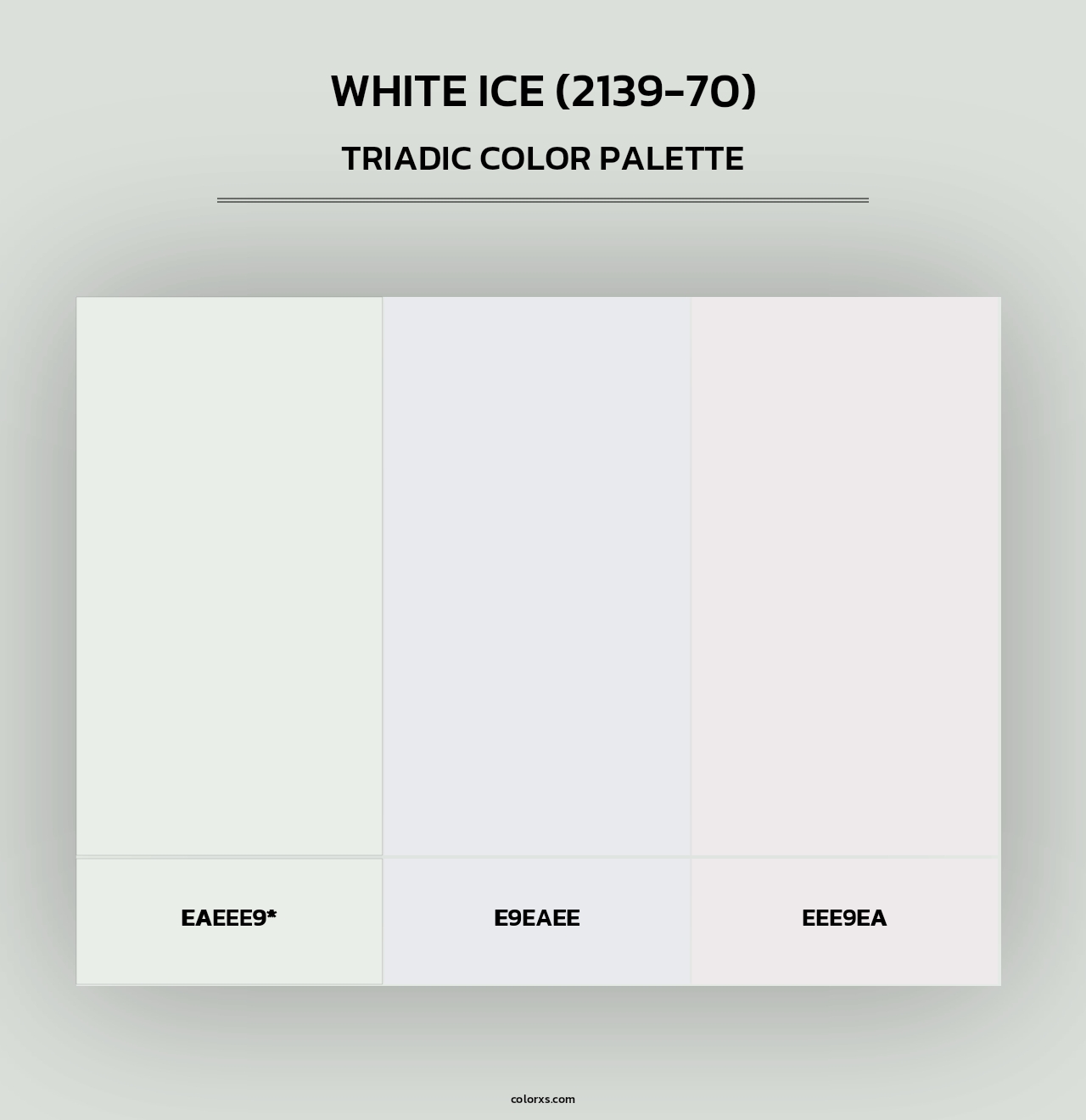 White Ice (2139-70) - Triadic Color Palette