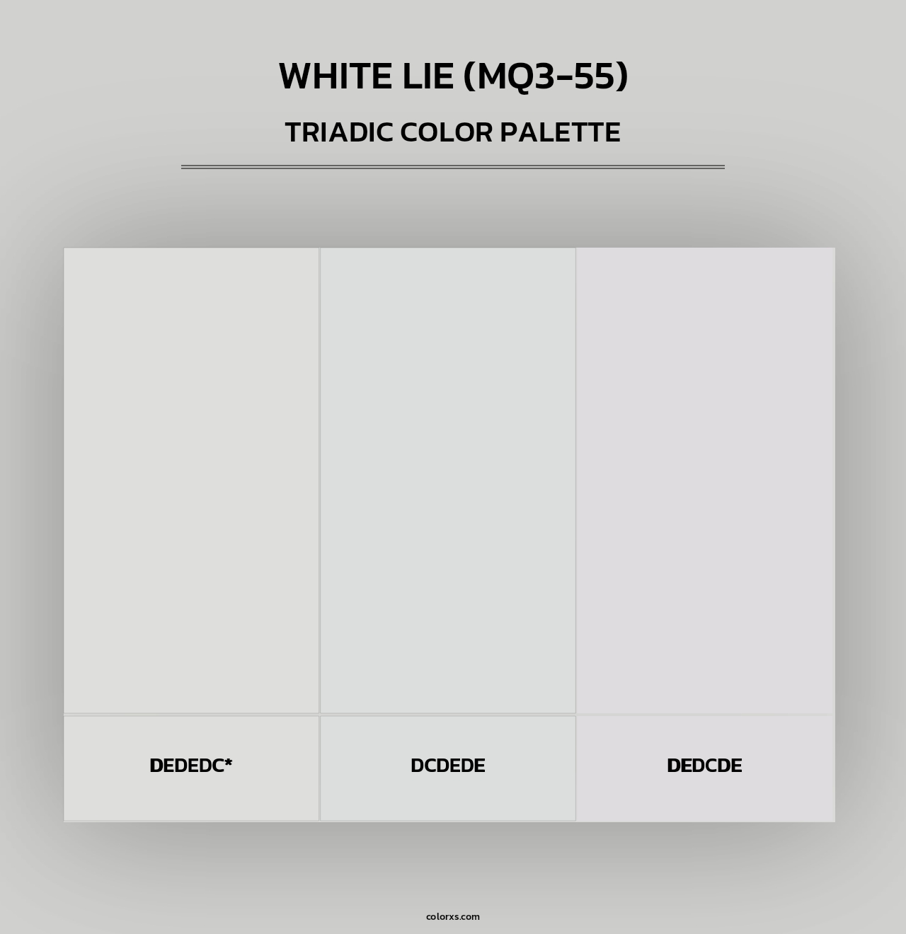 White Lie (MQ3-55) - Triadic Color Palette