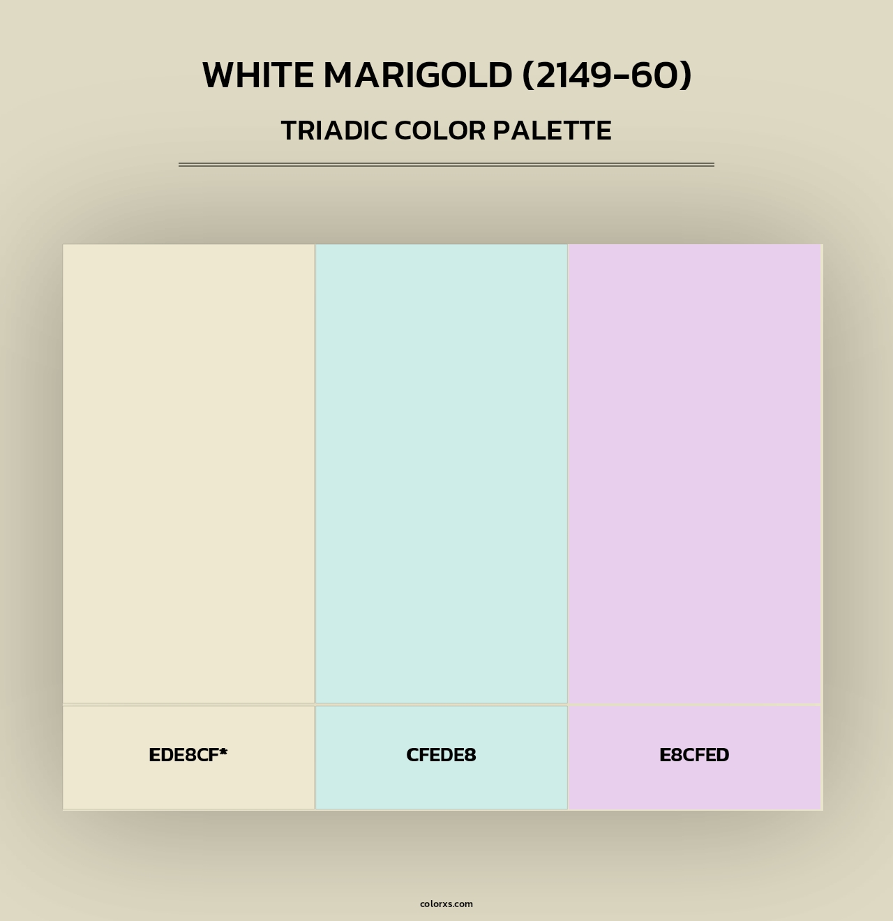 White Marigold (2149-60) - Triadic Color Palette