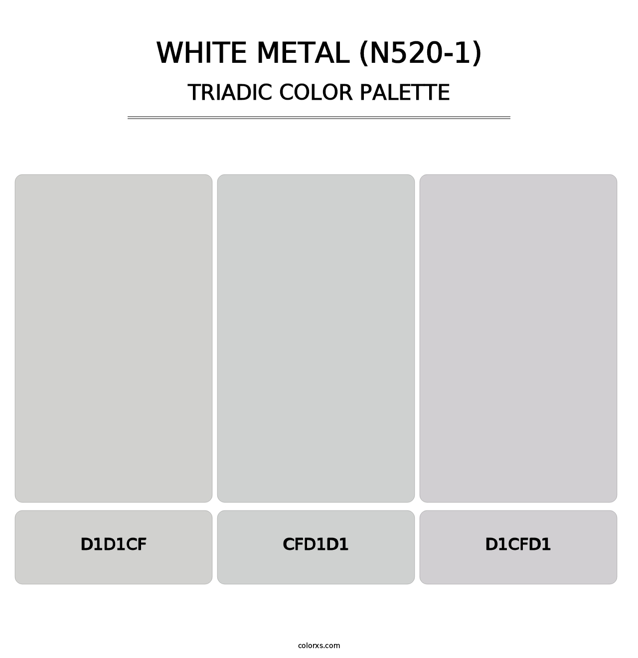 White Metal (N520-1) - Triadic Color Palette