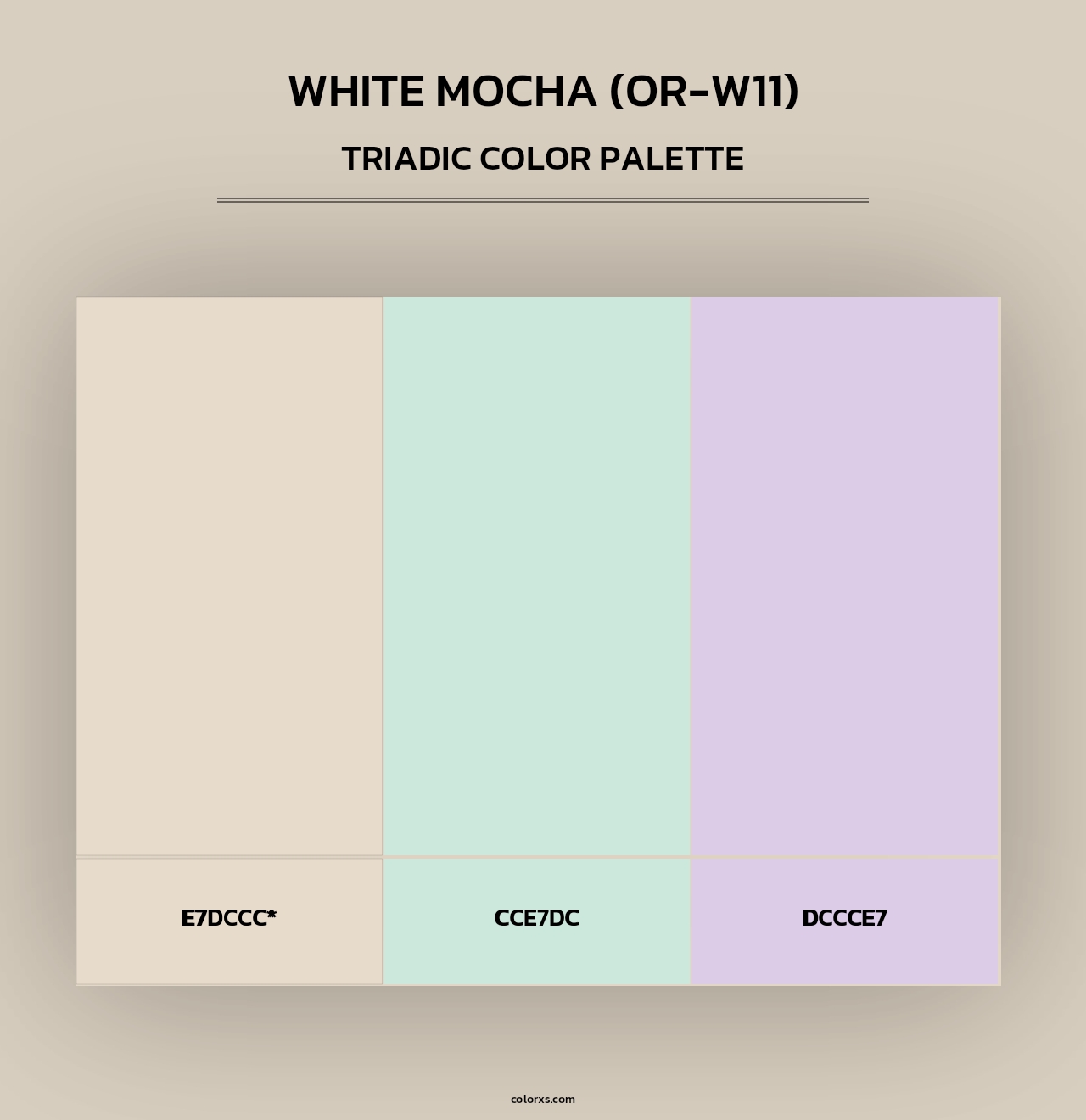 White Mocha (OR-W11) - Triadic Color Palette