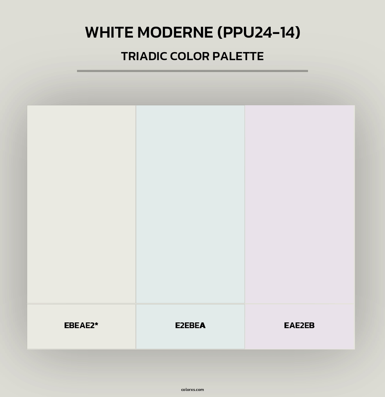 White Moderne (PPU24-14) - Triadic Color Palette