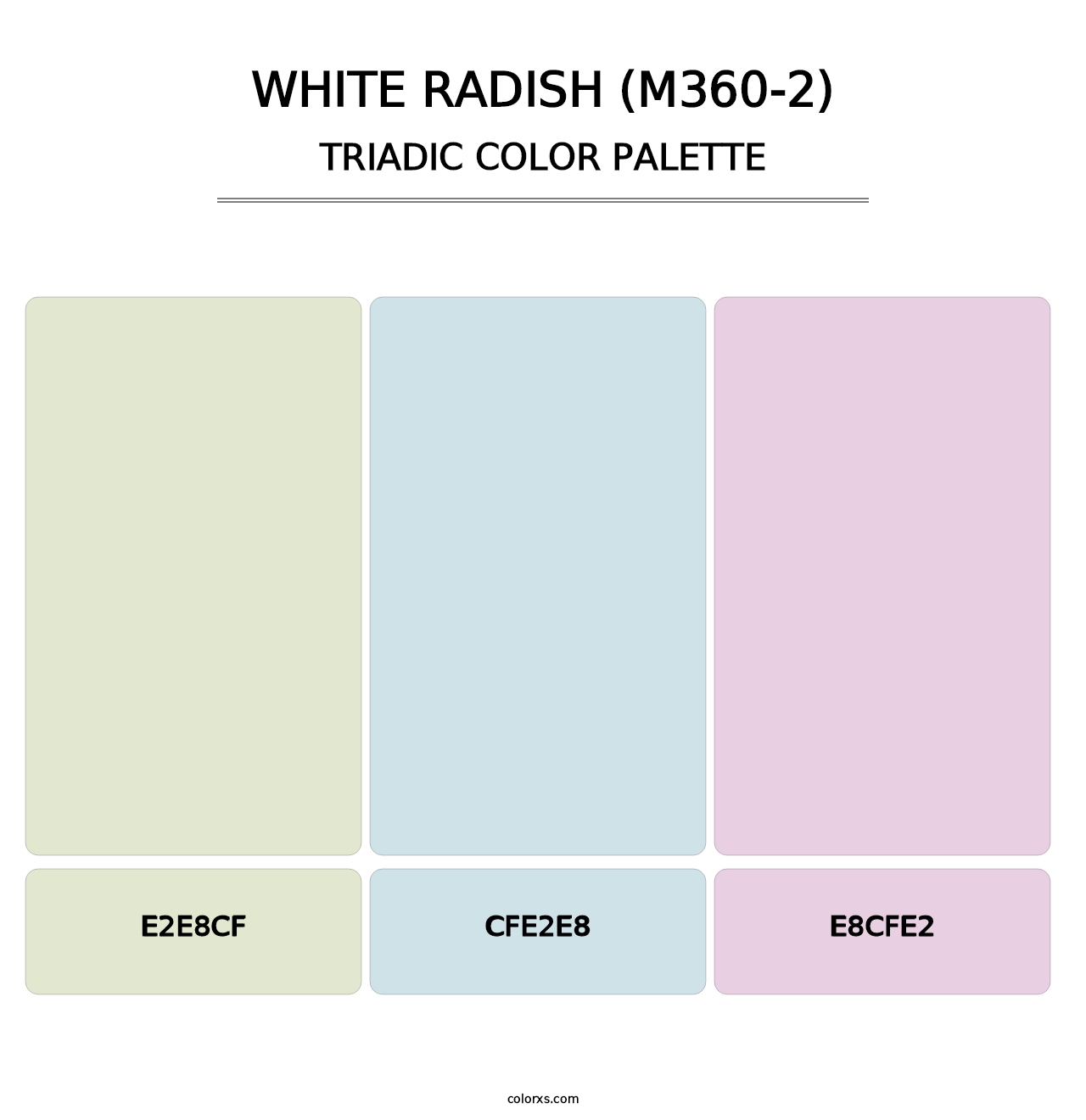 White Radish (M360-2) - Triadic Color Palette