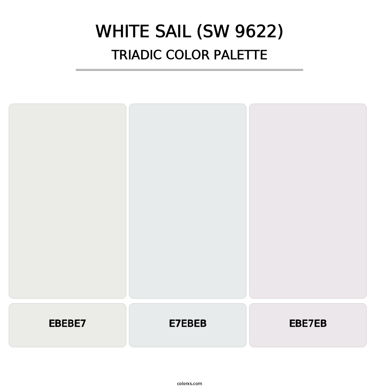 White Sail (SW 9622) - Triadic Color Palette