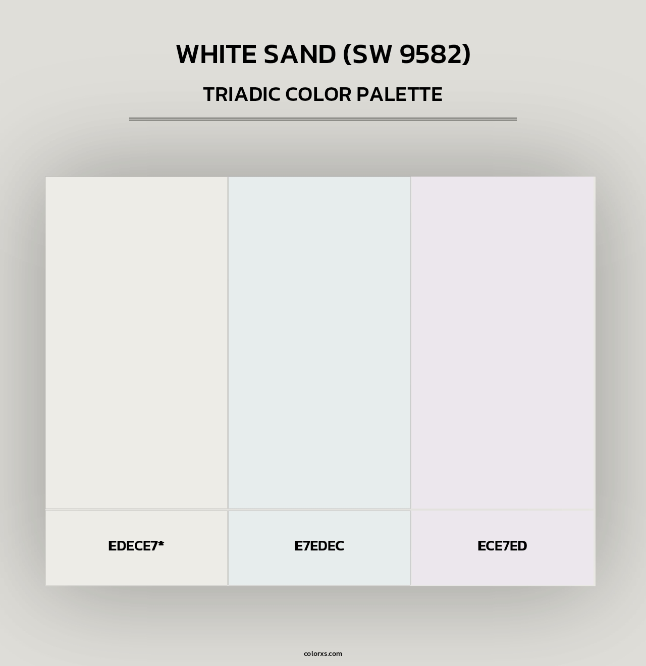 White Sand (SW 9582) - Triadic Color Palette