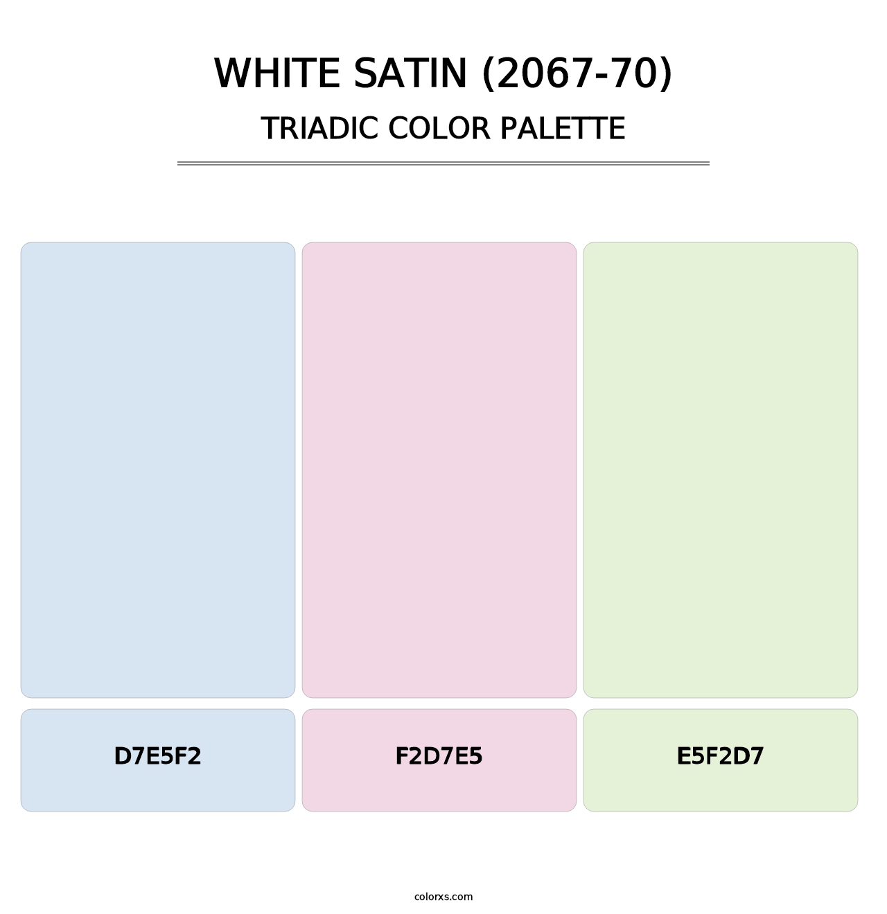 White Satin (2067-70) - Triadic Color Palette