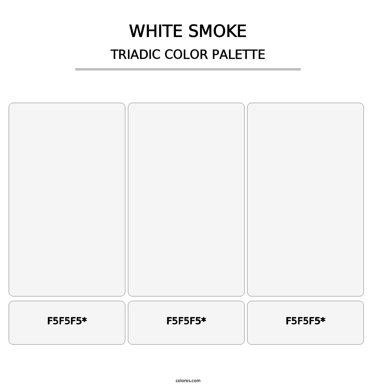 White Smoke - Triadic Color Palette
