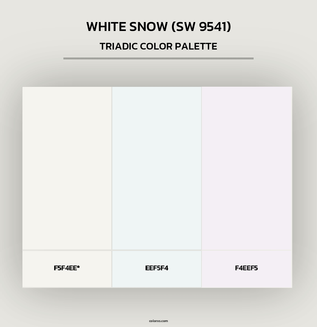 White Snow (SW 9541) - Triadic Color Palette