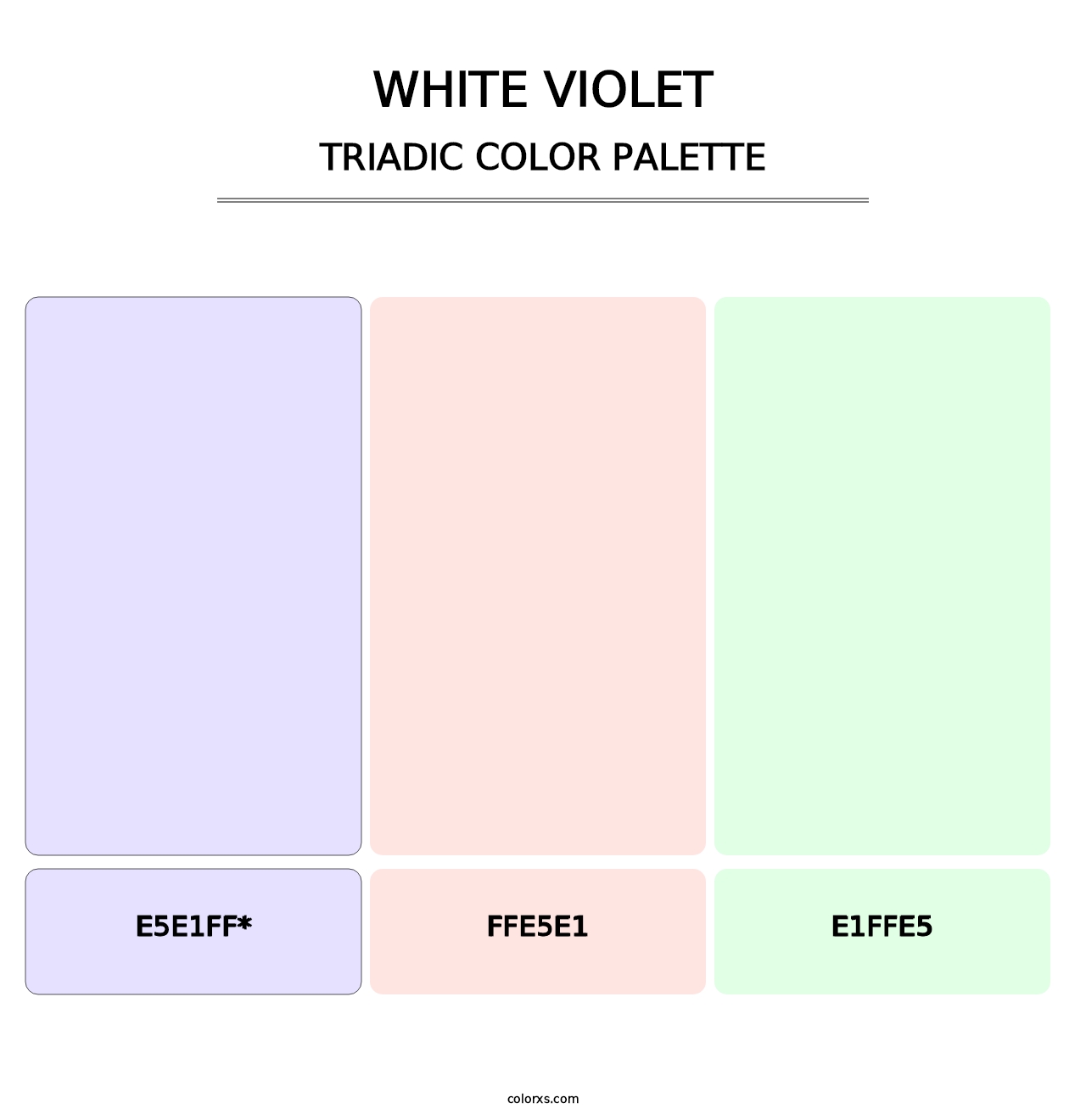 White Violet - Triadic Color Palette