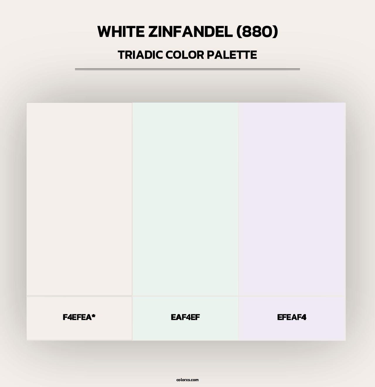 White Zinfandel (880) - Triadic Color Palette