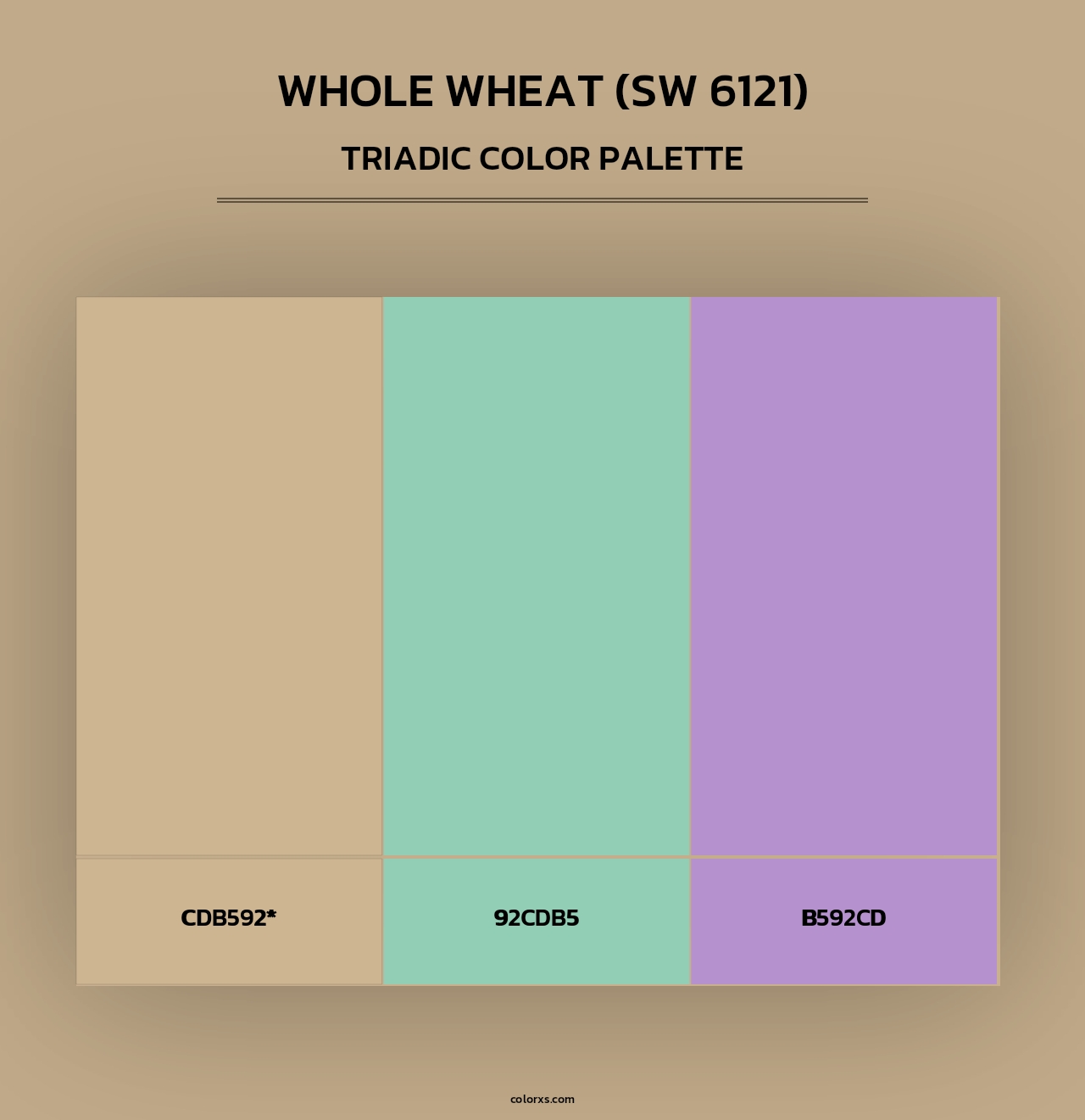 Whole Wheat (SW 6121) - Triadic Color Palette