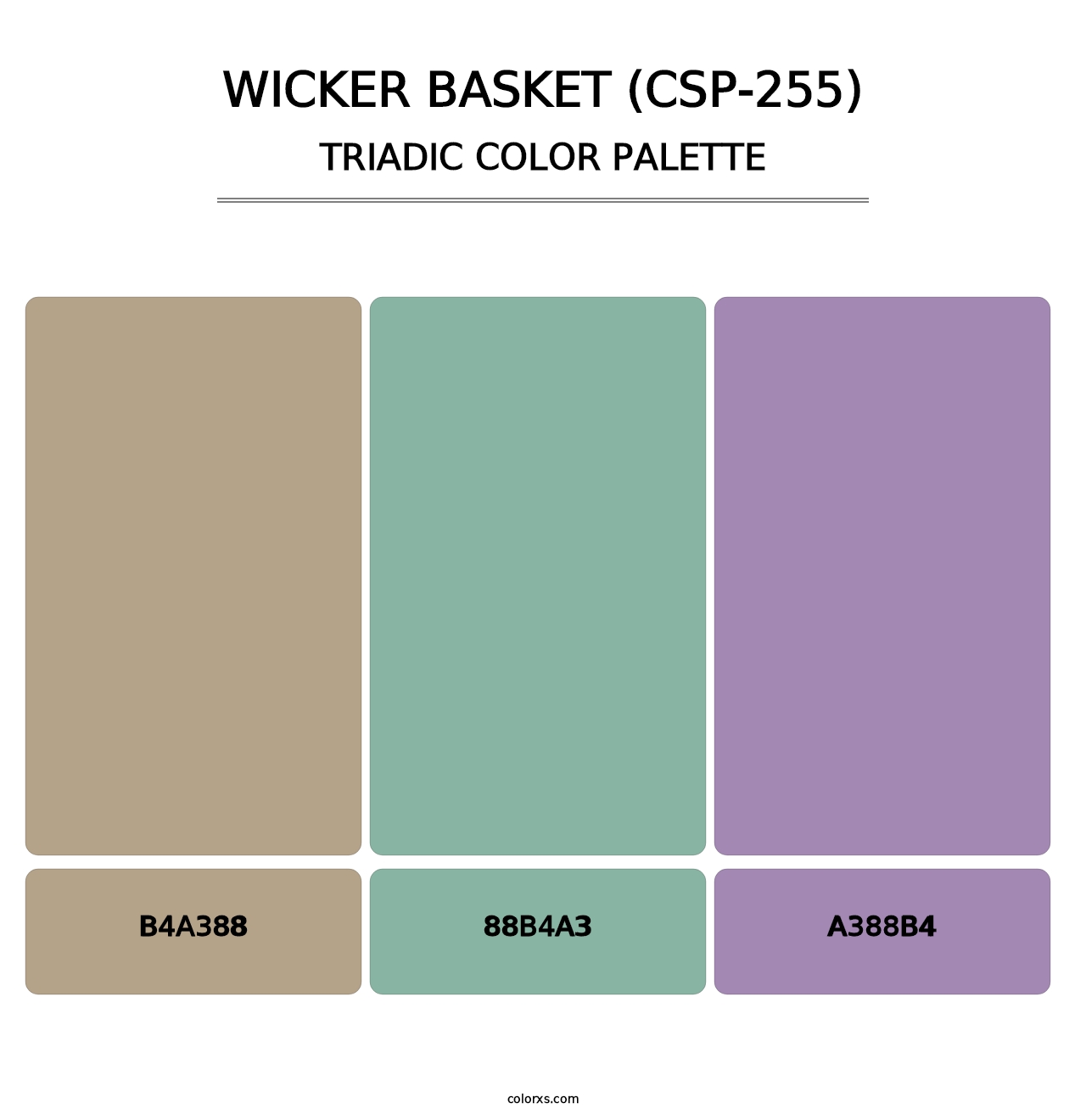 Wicker Basket (CSP-255) - Triadic Color Palette