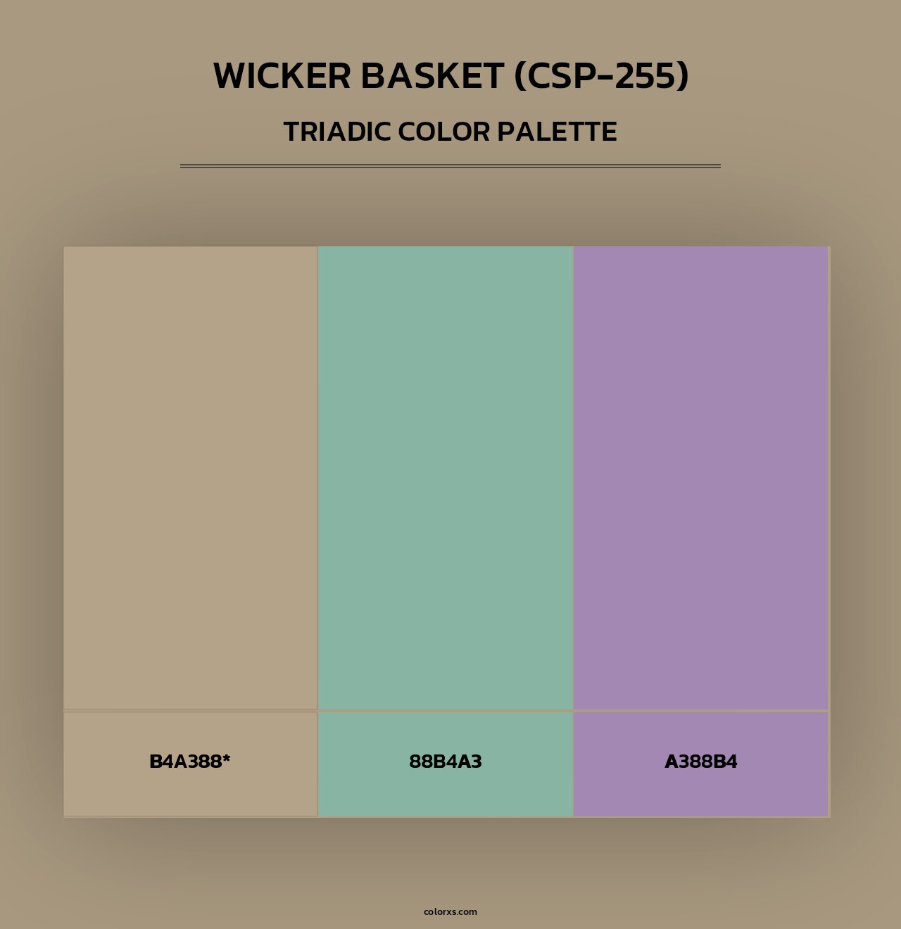 Wicker Basket (CSP-255) - Triadic Color Palette