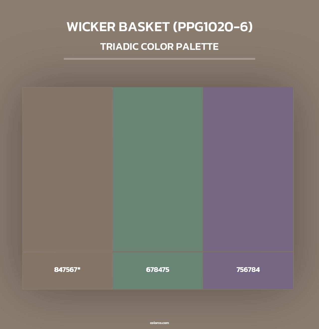 Wicker Basket (PPG1020-6) - Triadic Color Palette