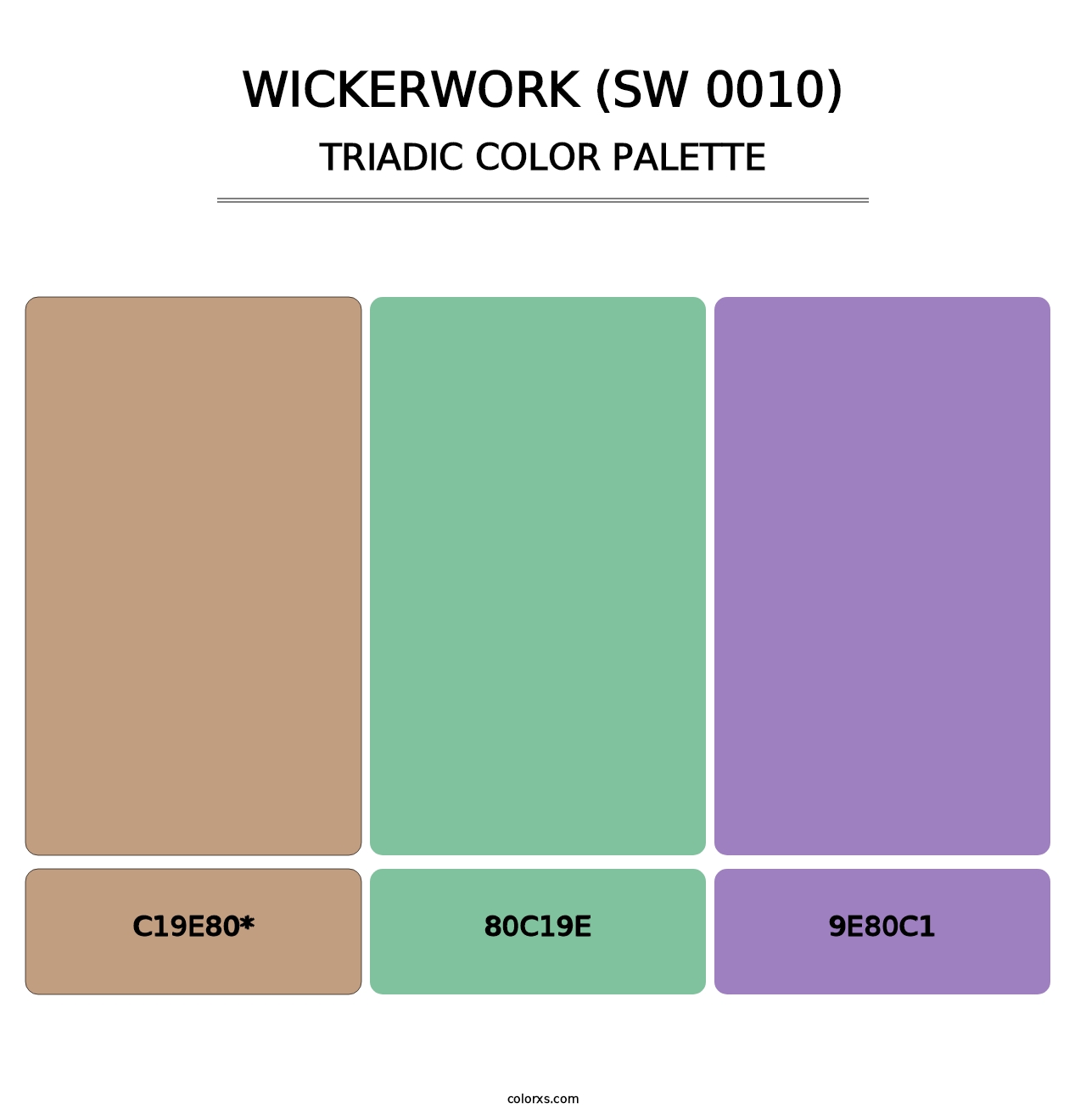 Wickerwork (SW 0010) - Triadic Color Palette