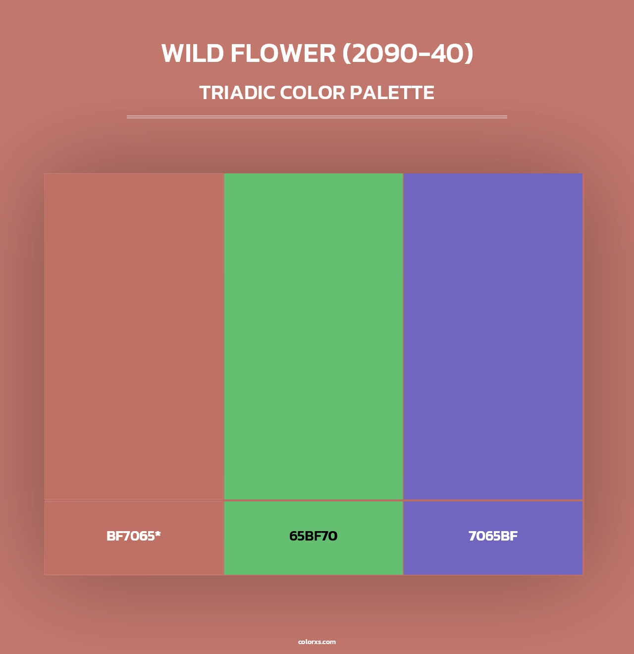 Wild Flower (2090-40) - Triadic Color Palette